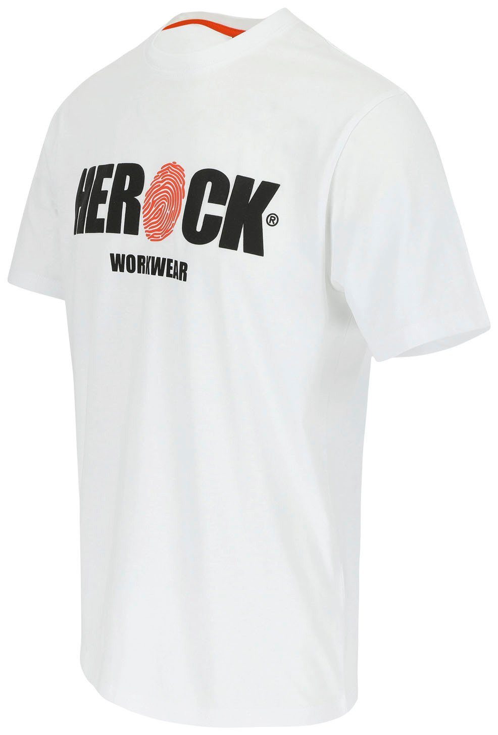 Herock T-Shirt ENI Baumwolle, Rundhals, Tragegefühl mit Herock®-Aufdruck, weiß angenehmes