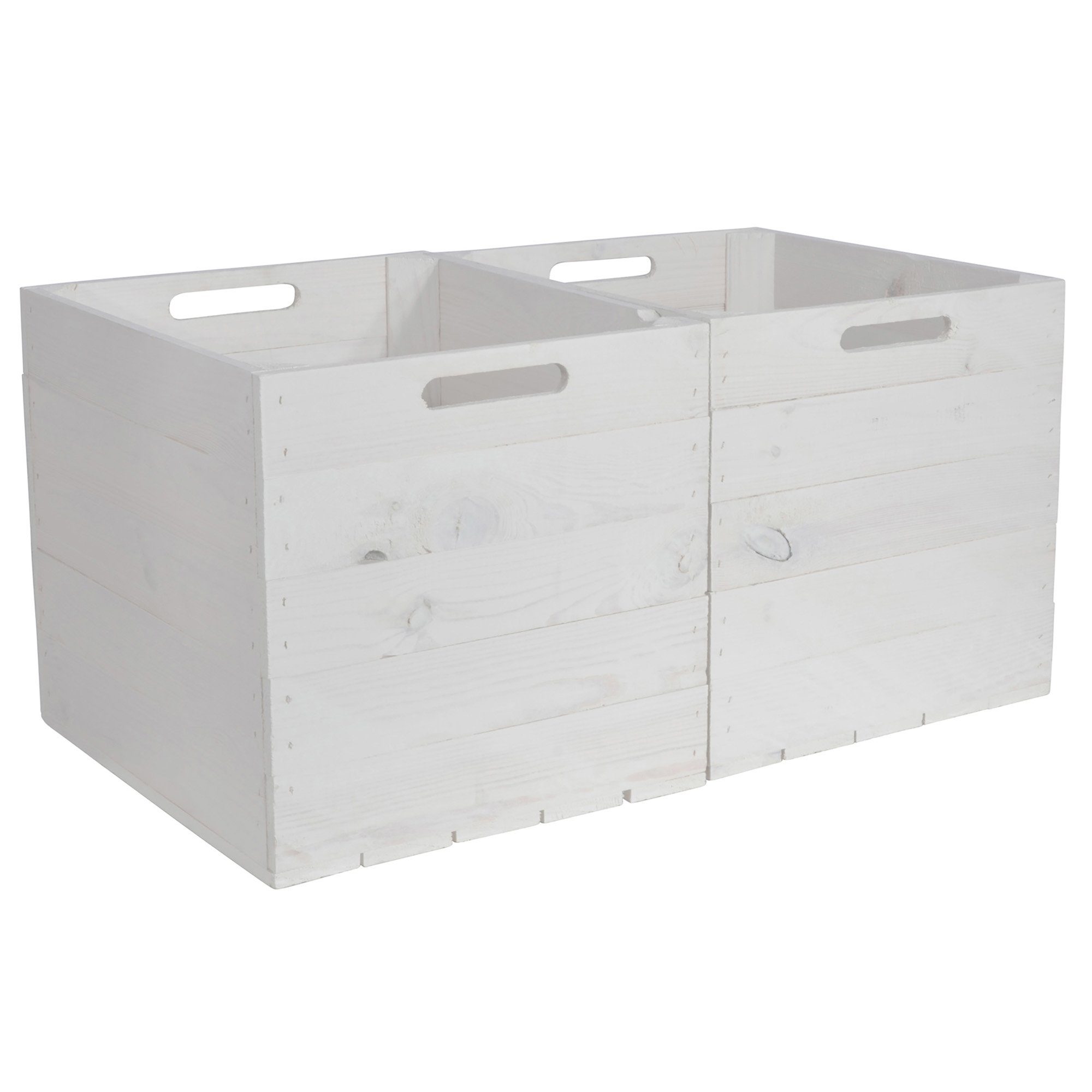 CHICCIE Holzkiste Kallax Aufbewahrungsbox Weiß 33x38x33cm (2 St) günstig online kaufen