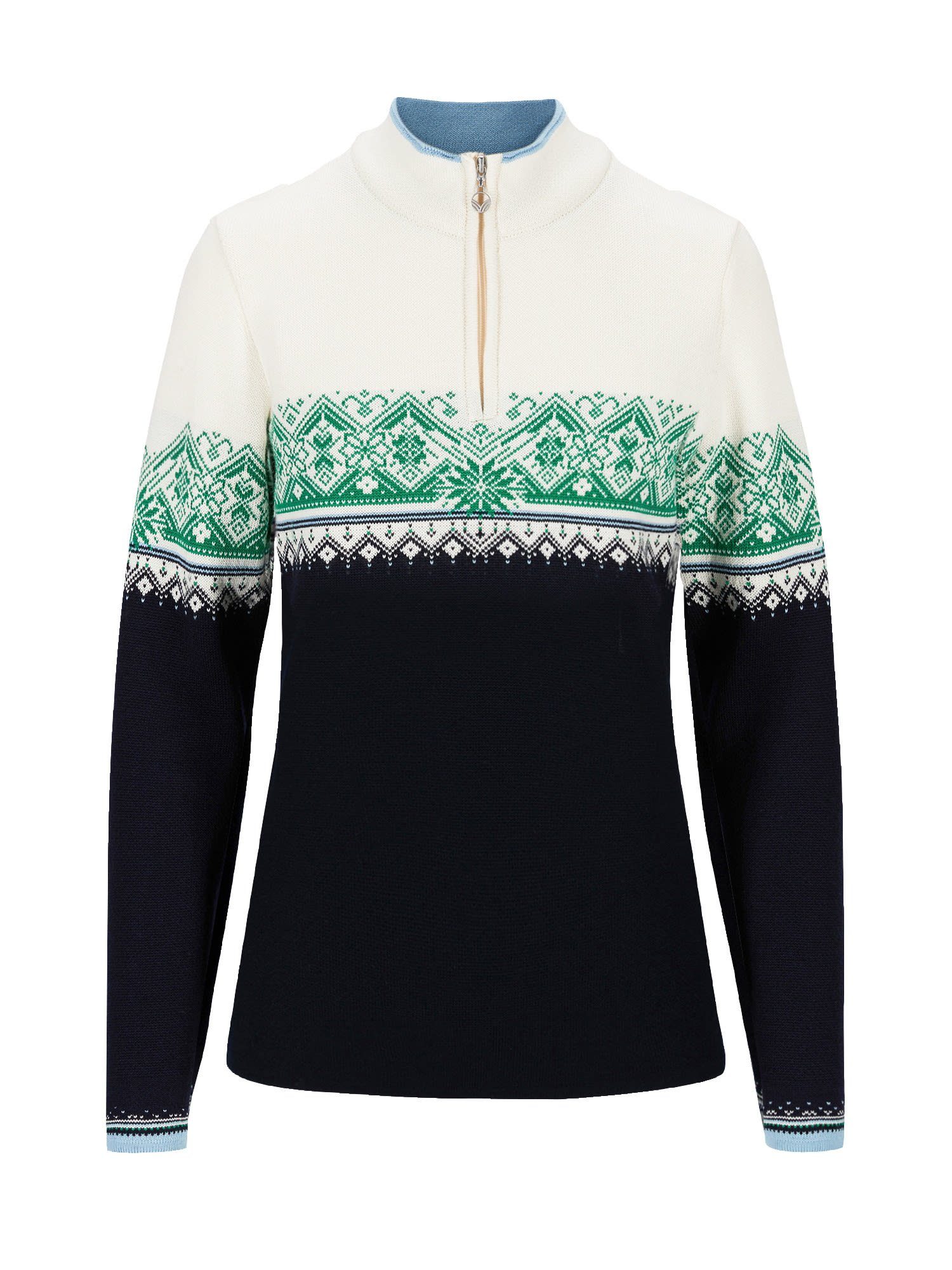 Dale of Of Bright Damen Offwhite Norway Green Navy W - Dale Norway Longpullover Sweater - Moritz