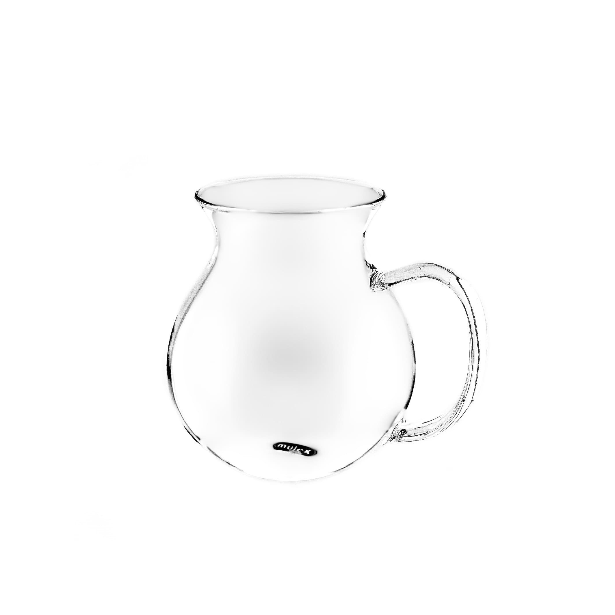 Mulex Teeglas 6-tlg Teegläser mit Henkel aus Borosilkatglas - 200 ml