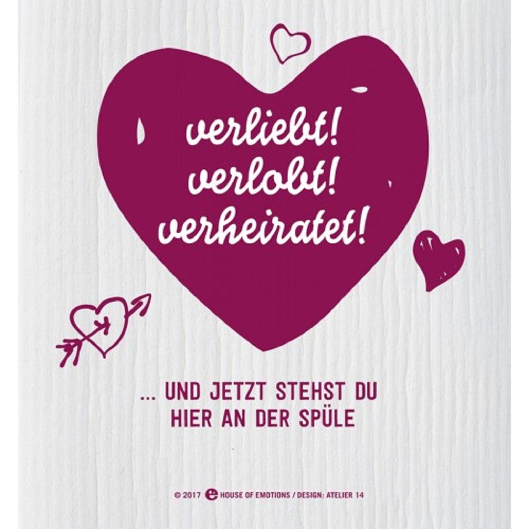 Spültuch Verliebt, Verlobt, Verheiratet 920135