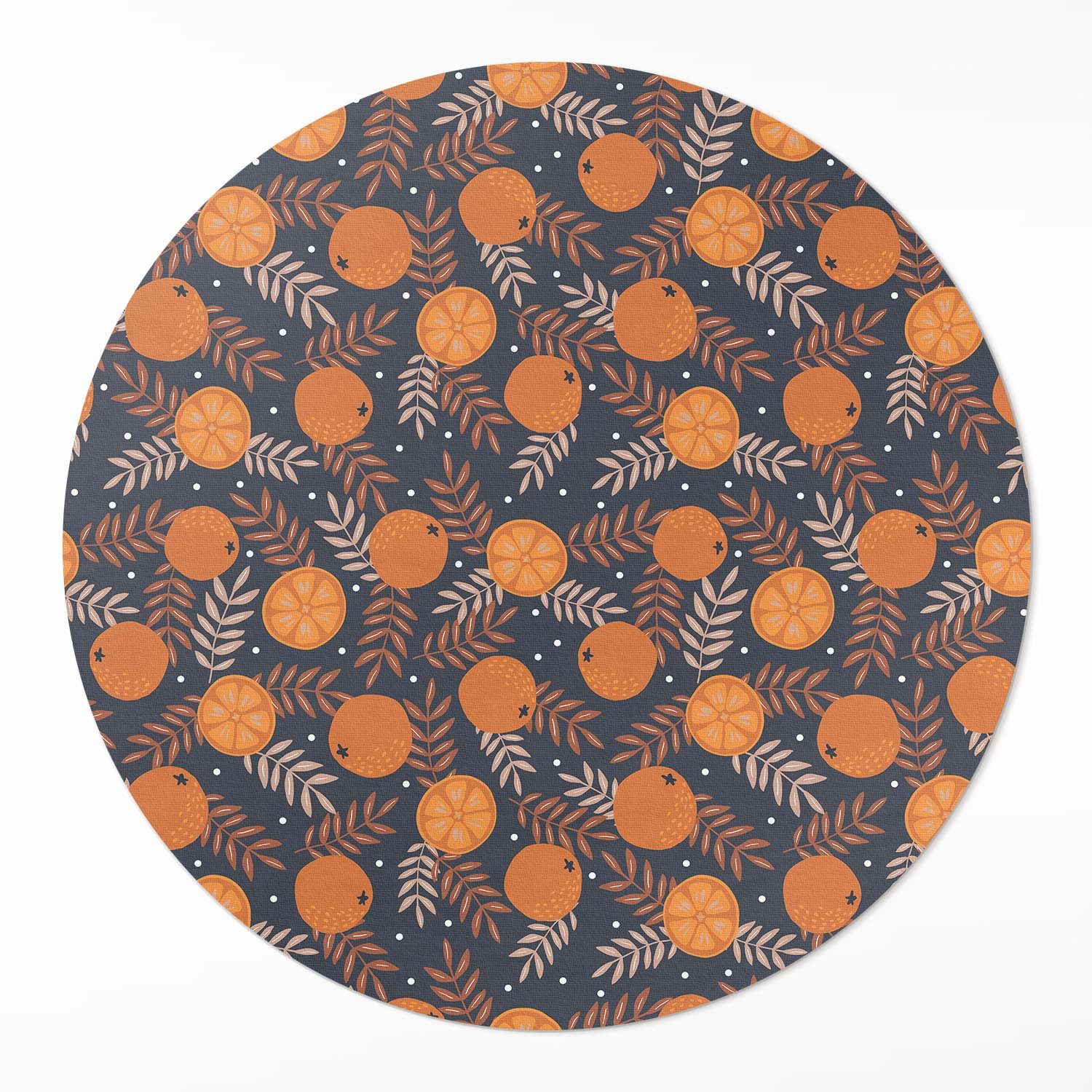 Tulup Vinylteppich Teppich Pvc Orangen und Blätter Teppich Auf Pvc Vinyl Teppich Läufer, Höhe: 50 mm