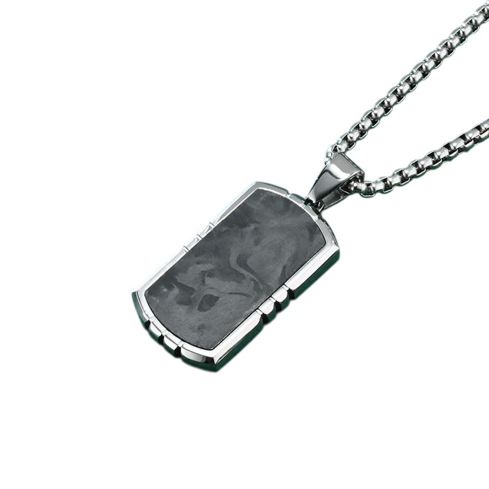 KARMA Kette mit Anhänger Herrenkette mit Anhänger (Männerkette 60cm mit Erbskette), Herrenschmuck Geschenk – Bild 3 von 5