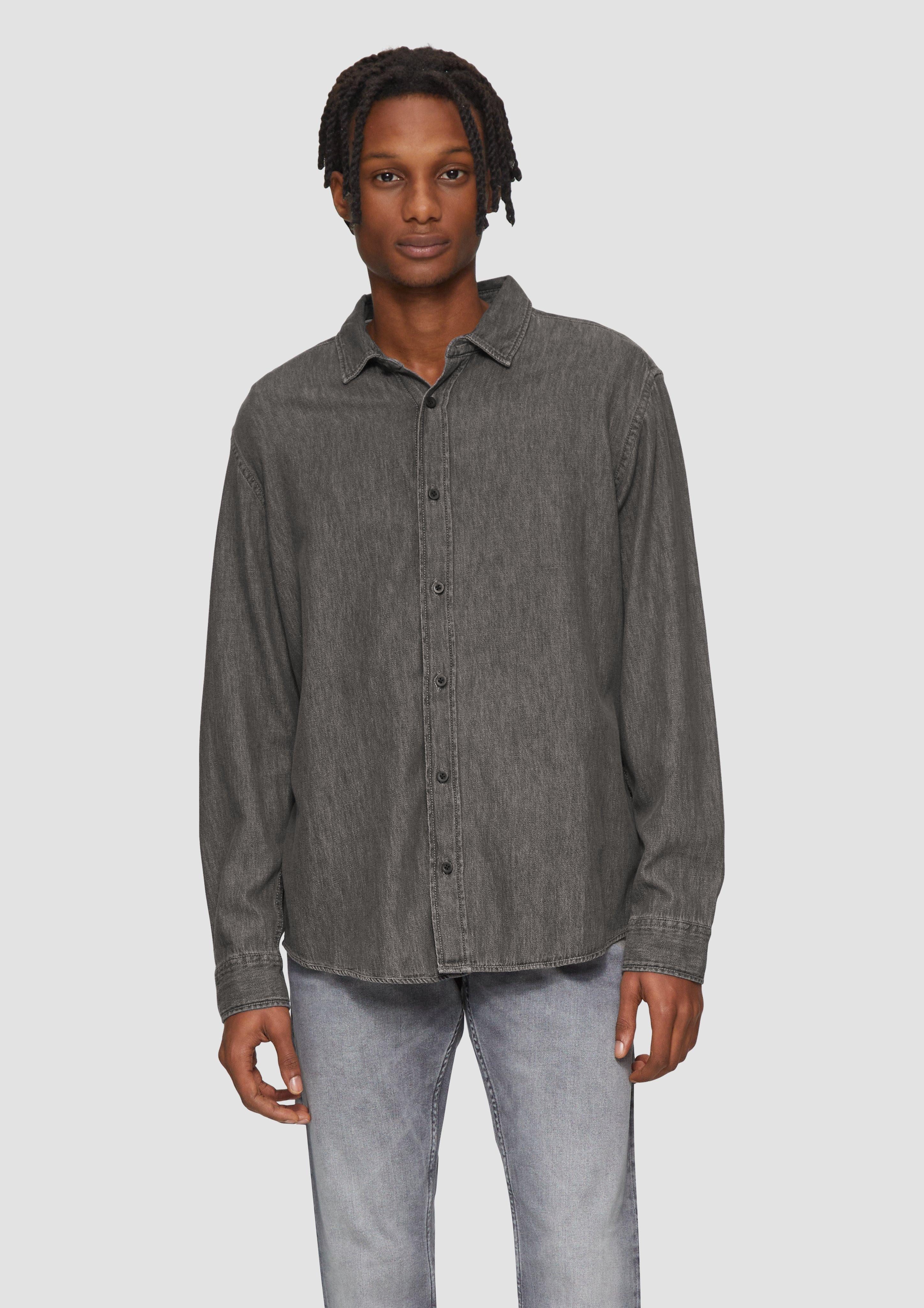 Langarmhemd Regular Fit: Denim-Hemd