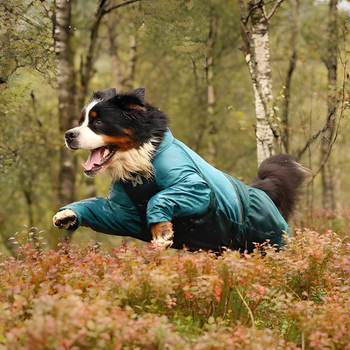 Non-stop dogwear Hundeoverall Regen-Overall Fjord Overall Raincoat teal