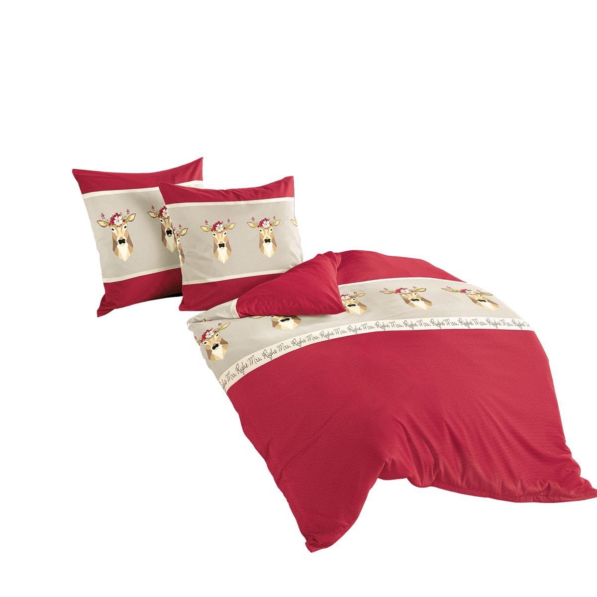 JACK Bettwäsche JACK by Bierbaum Biber Winter Partner Bettwäsche Hirsch Reh günstig online kaufen