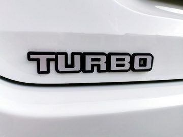 HR Autocomfort Typenschild Auto Relief 3D Schild TURBO Emblem 19 cm silbergrau selbstklebend
