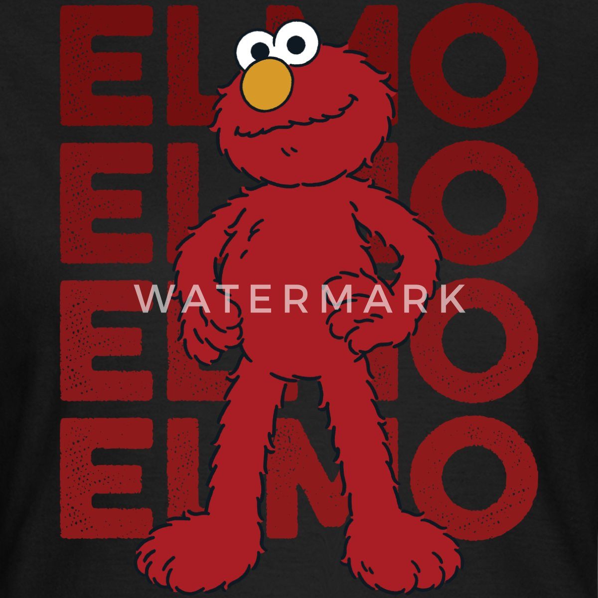 Spreadshirt T-Shirt Sesamstraße Elmo Pose Frauen T-Shirt (1-tlg)