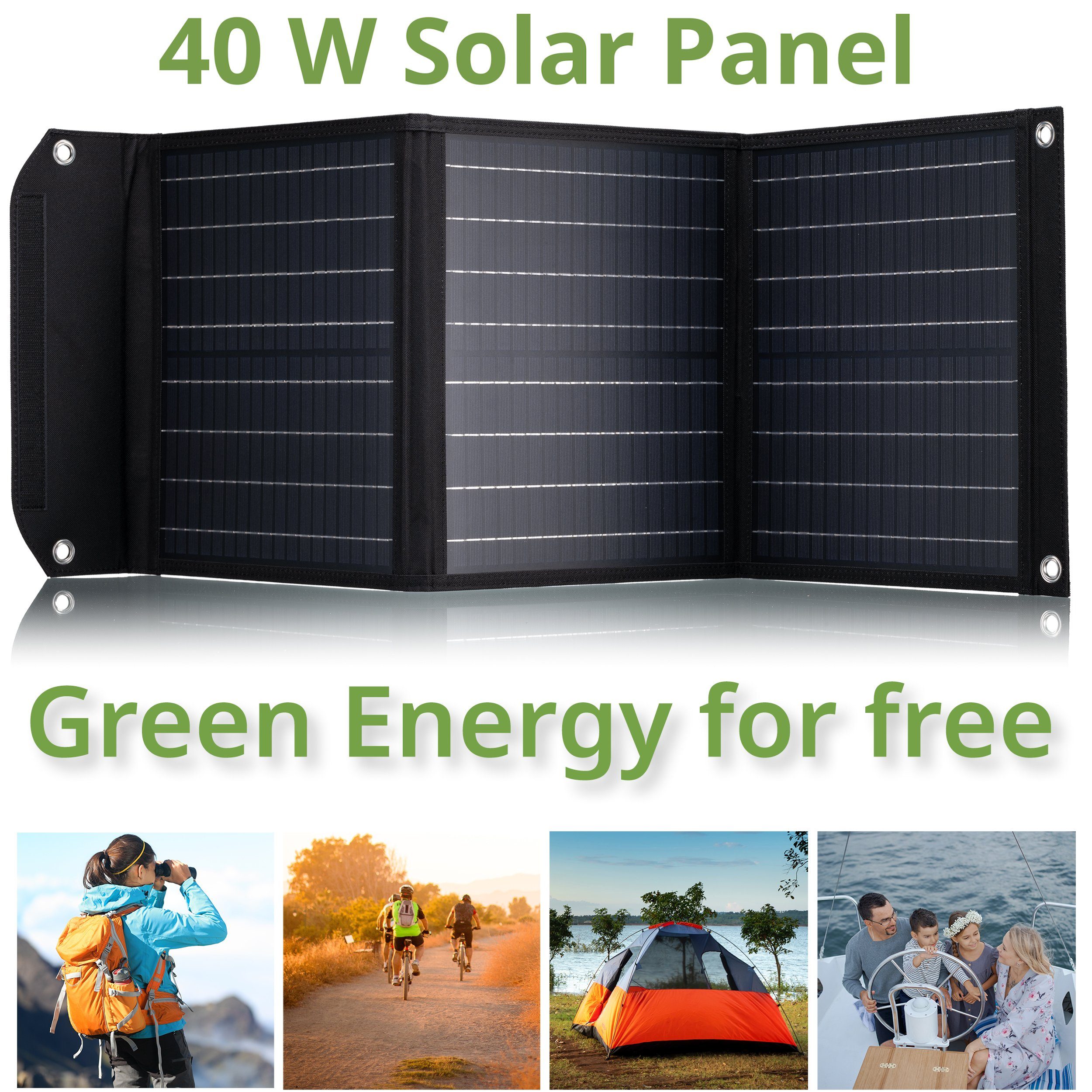 BRESSER BRESSER Mobile Solar Charger 40 Watt with USB and DC Connection Solar Charger