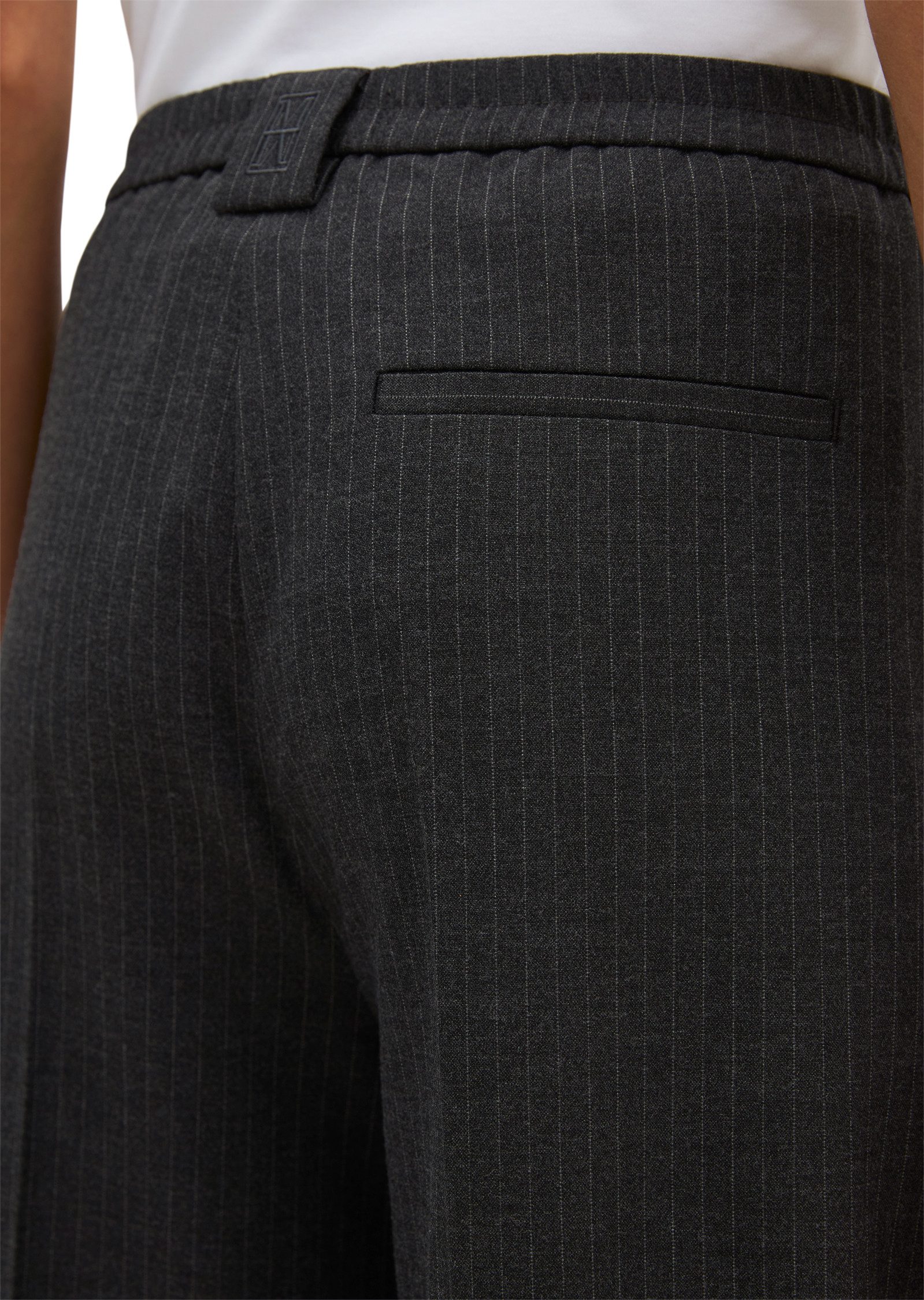 Marc O'Polo Webhose MARGO WIDE in Woll-Optik, mit lässig langen Beinen – Bild 4 von 5