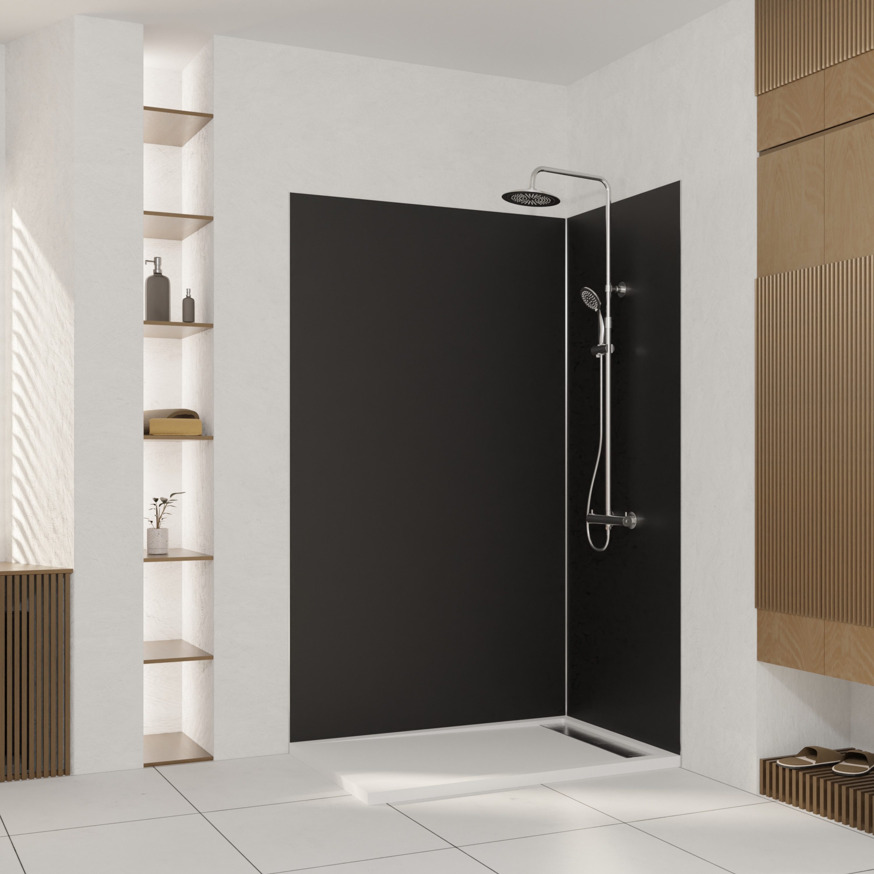 Marwell Duschrückwand Urbanox, (Set, 2-tlg), Set bestehend aus: 2 Paneele 90 x 210 cm