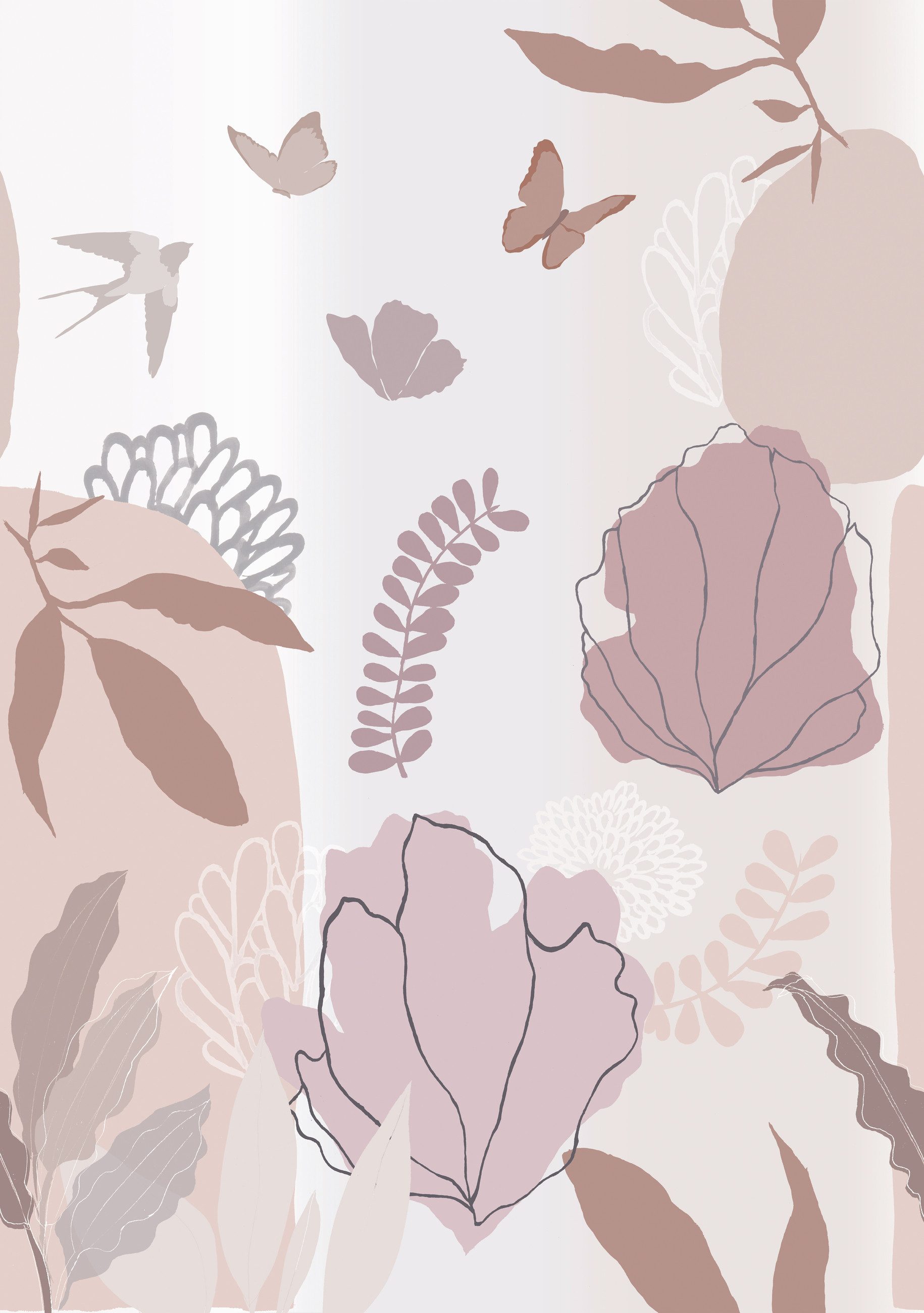 Rasch Vliestapete Florine in Rosa, Roomblush günstig online kaufen