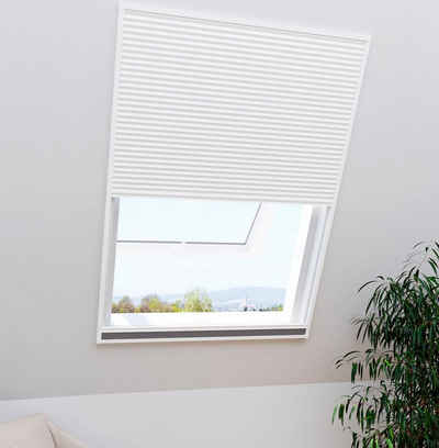 Insektenschutzrollo für Dachfenster, 2in1 EXPERT, Windhager, transparent, verschraubt, mit Plissee, BxH: 110x160 cm
