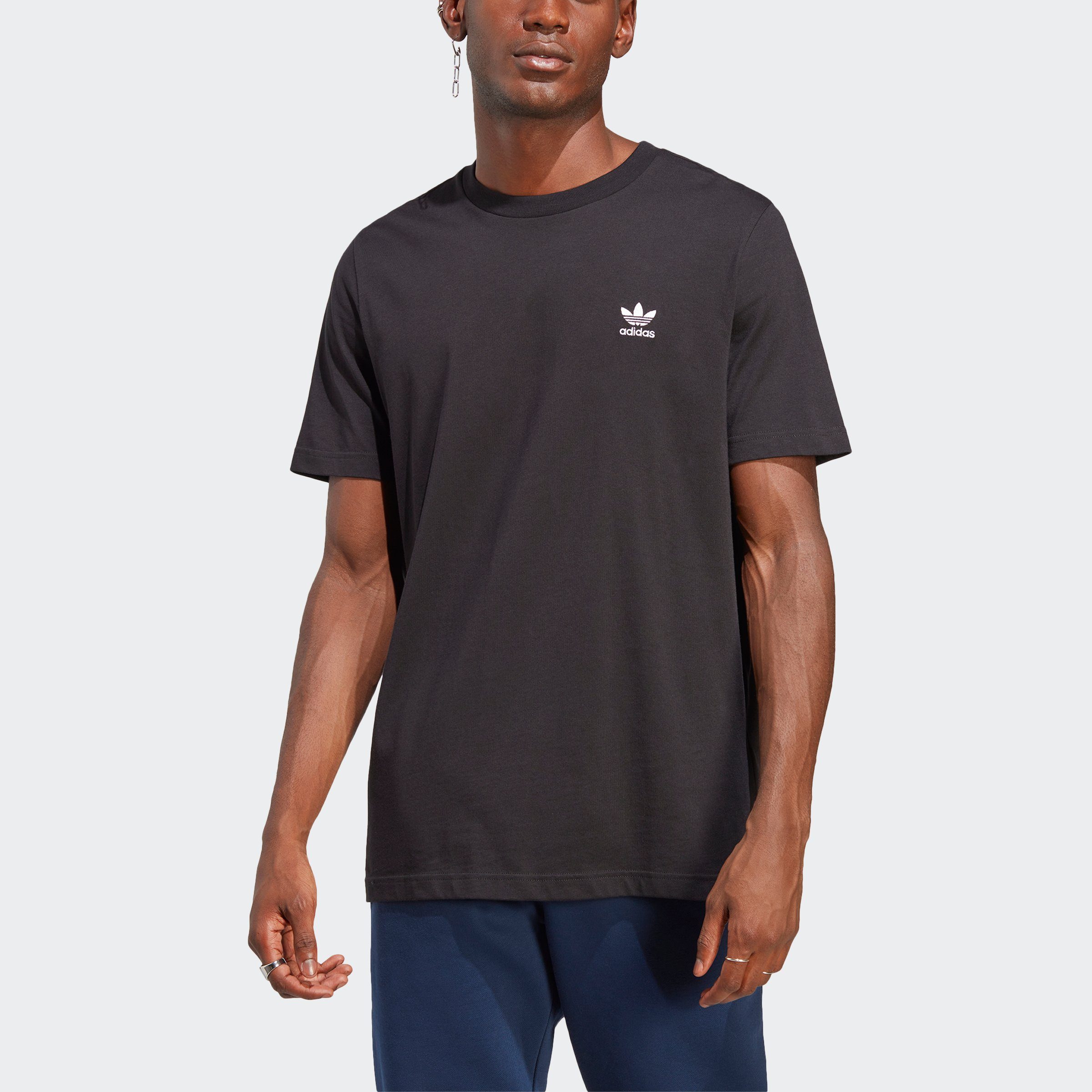 lassen Sie sich das nicht entgehen! adidas Originals Black T-Shirt TREFOIL ESSENTIALS