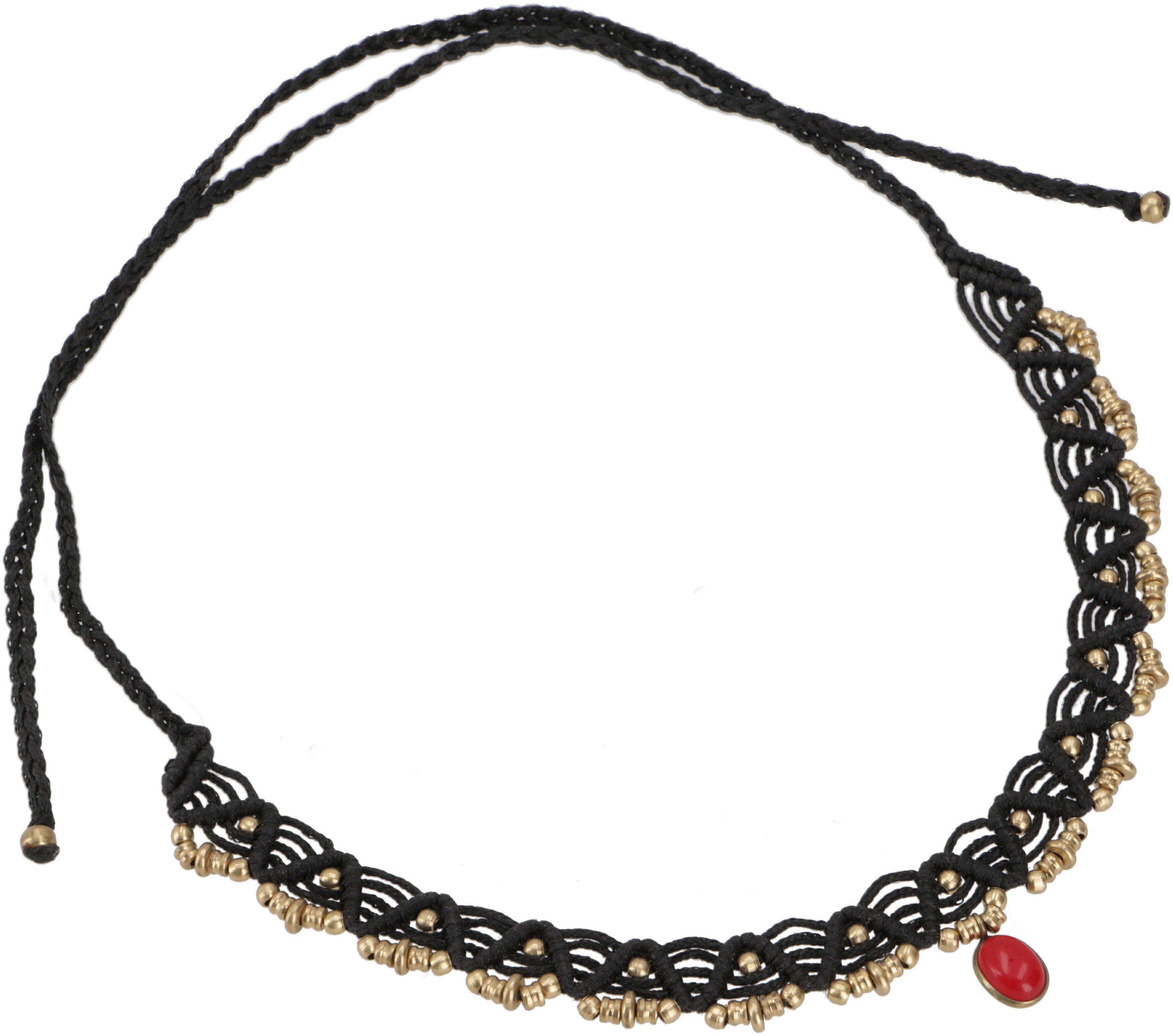 Guru-Shop Perlenkette Makramee Kette Perle, Hippie günstig online kaufen