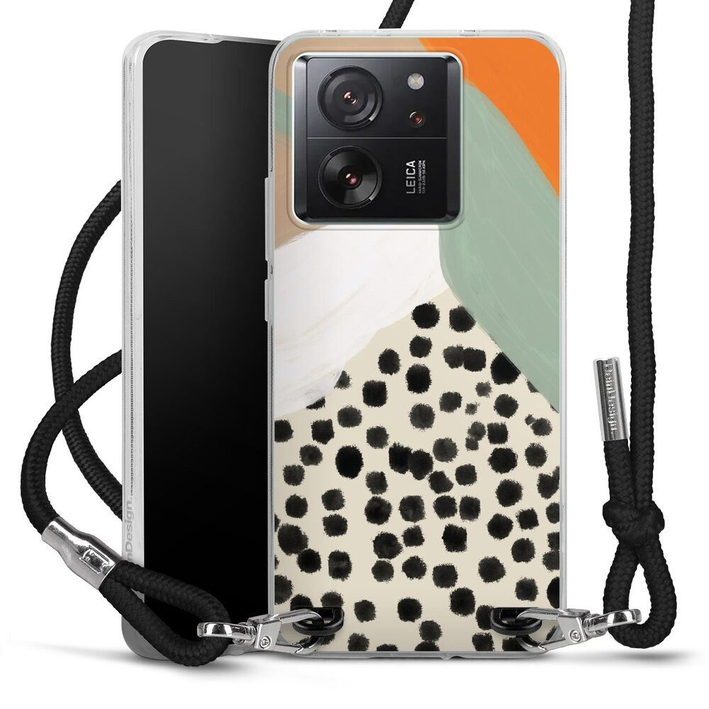 DeinDesign Handyhülle Boho Kunst Abstrakt Crazy Life Art 03 Boho, Xiaomi 13T Pro Handykette Hülle mit Band Case zum Umhängen