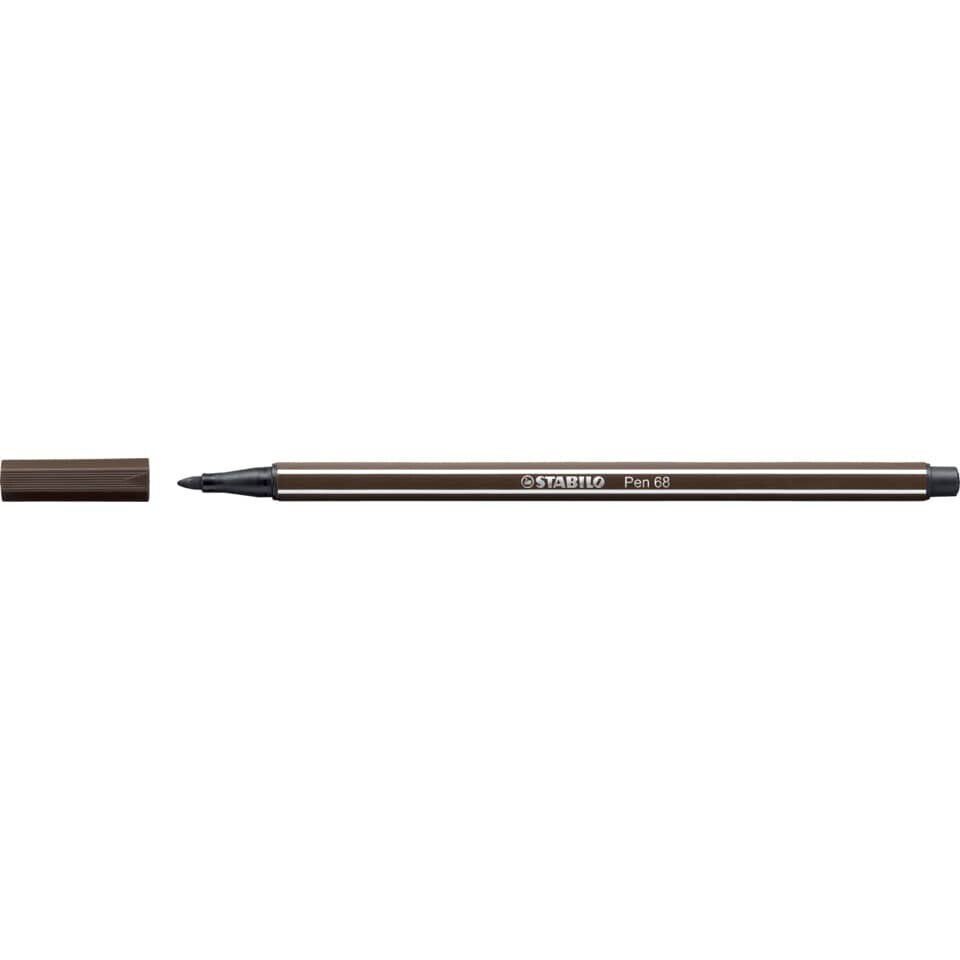 STABILO Fineliner Stabilo Fasermaler Pen 68 1 mm umbra 68/65 Faserschreiber Filzstift, Tinte auf Wasserbasis