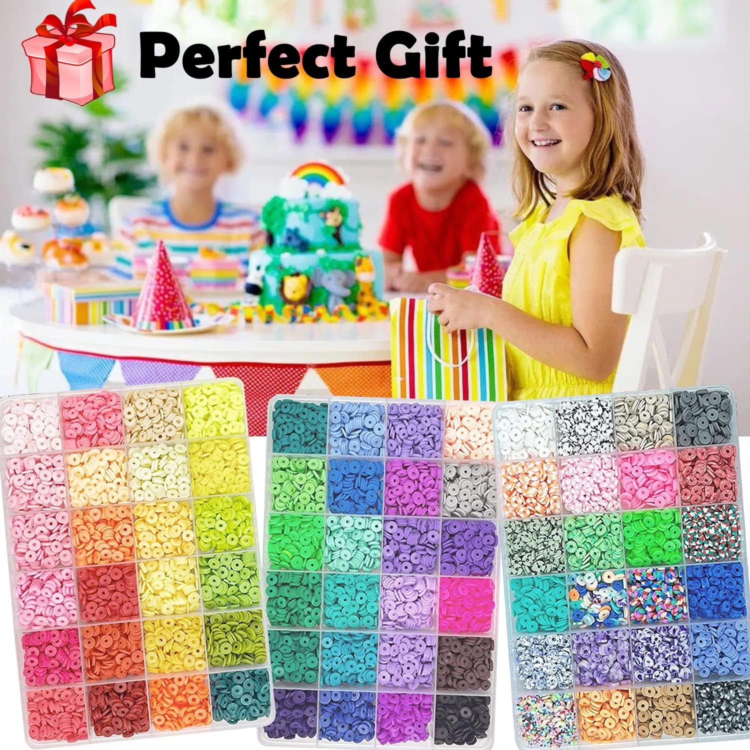 Refined Living Schmuckset Bastelperlen, 72 Farben 11520 Stück Perlen Set, Armband DIY Set (Perlen Set Zum Auffädeln, 6mm Perlen für Armbänder, Enthält 11520 Perlen, 358 Buchstaben, 125 Farbperlen, 50 Herzperlen und mehr. Armband Perlen Set, Perlenset Polymer Clay Beads, 1-tlg., Buchstabenperlen für Schmuck, Perlen für Kinder Erwachsene), Perfekt für Armbänder, Halsketten & Fußketten & Schlüsselanhänger