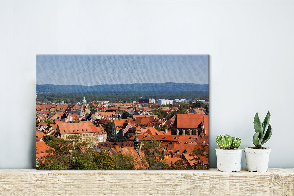 von Bamberg, das Blick Aufhängefertig, Leinwandbilder, Leinwandbild historische Zentrum St), OneMillionCanvasses® (1 Wandbild Wanddeko, cm auf 30x20