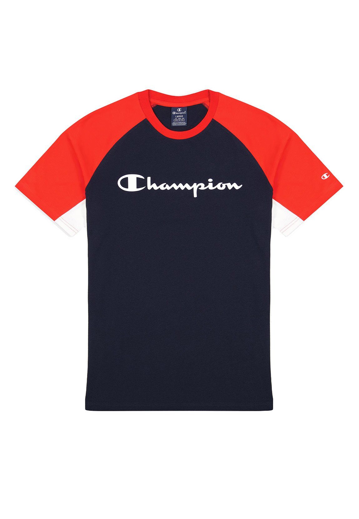 Champion T-Shirt NNY BS501 T-Shirt Champion Dunkelblau Herren WHT Rot 217152 HRR