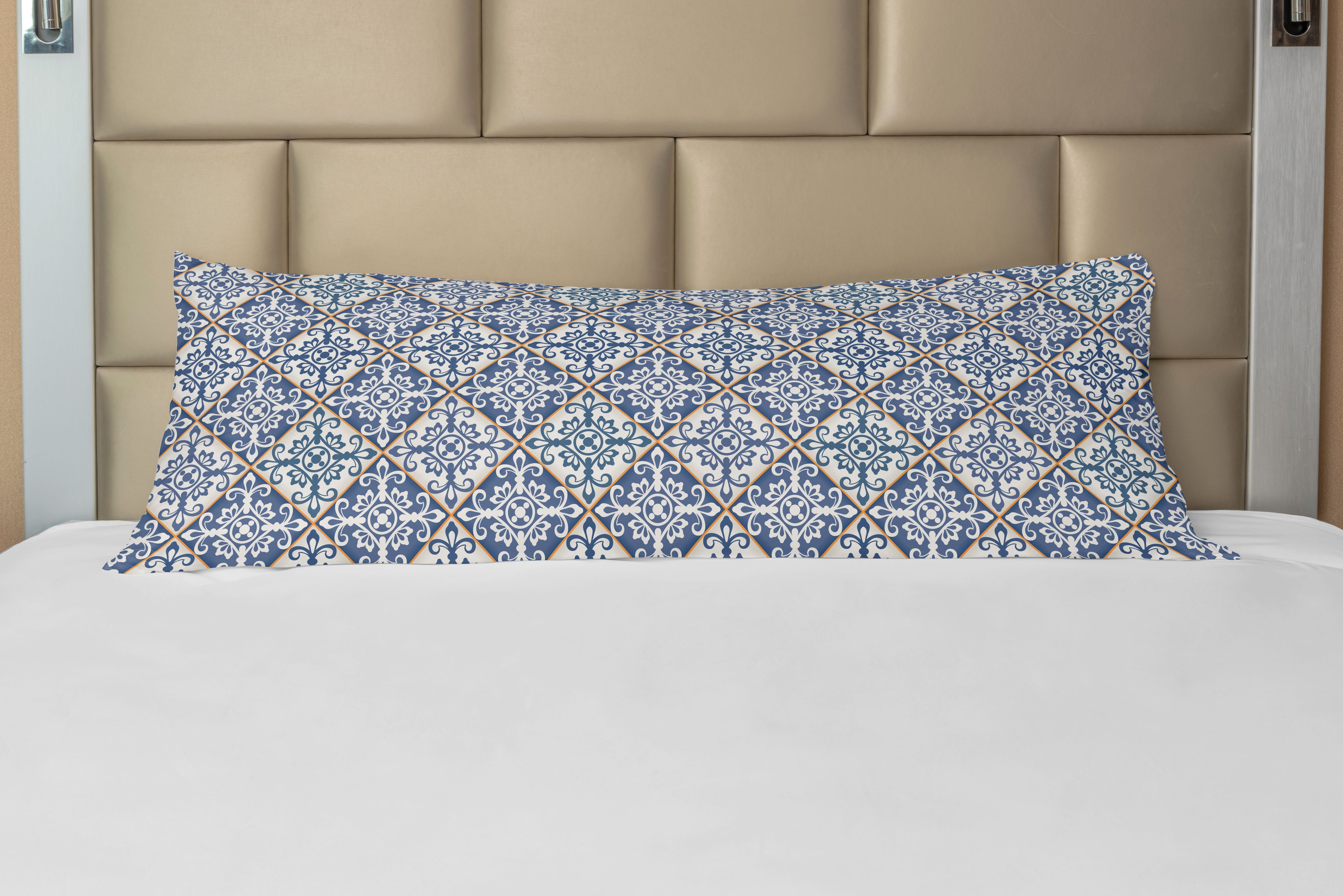 Seitenschläferkissenbezug Deko-Akzent Langer Kissenbezug, Abakuhaus, marokkanisch Azulejo Keramik Motiv