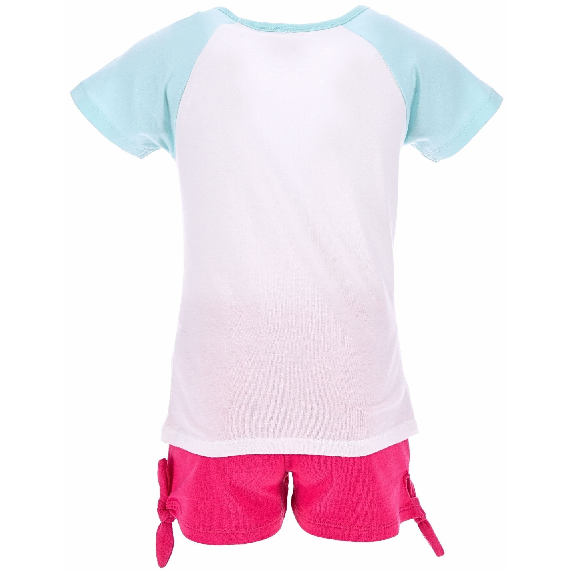 (2-tlg) 98 Peppa Gr. cm & Shorts Wutz Peppa Pig 116 - T-Shirt Mädchen Sommeroutfit Pink