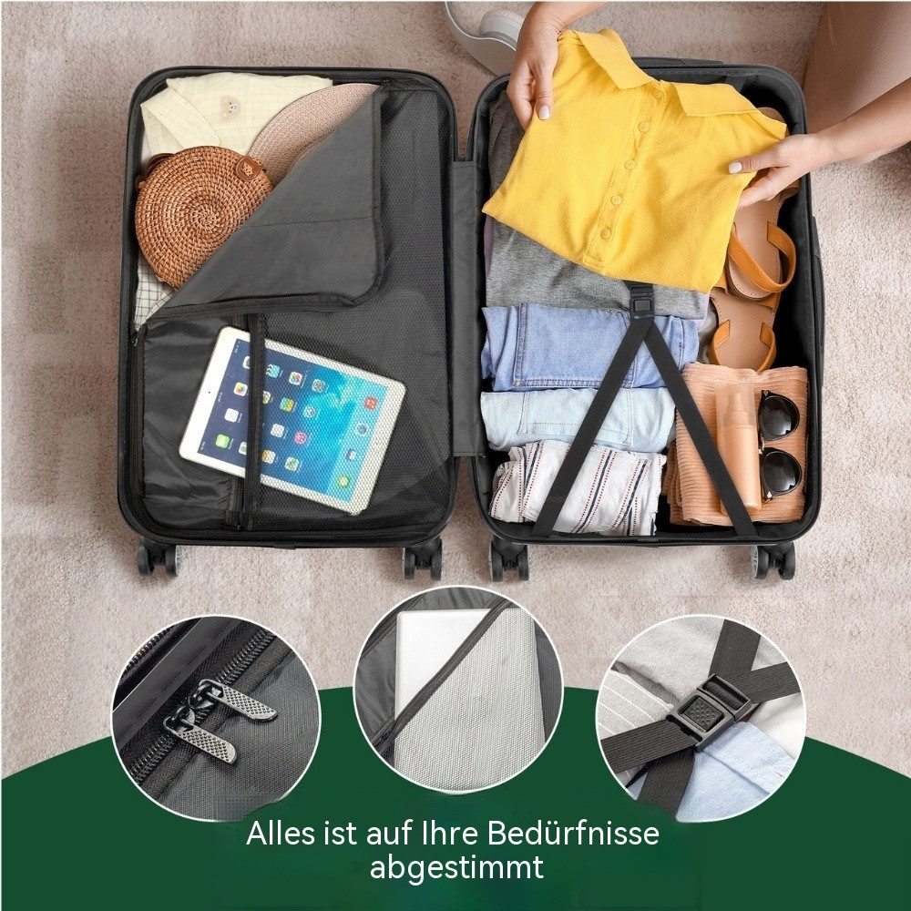 LALAHO Trolley Kofferset Hartschale Reisekoffer, 360° Rollen, 4 Rollen, 3er Set Handgepäck, moderner Koffer, Teleskopstange, Grau