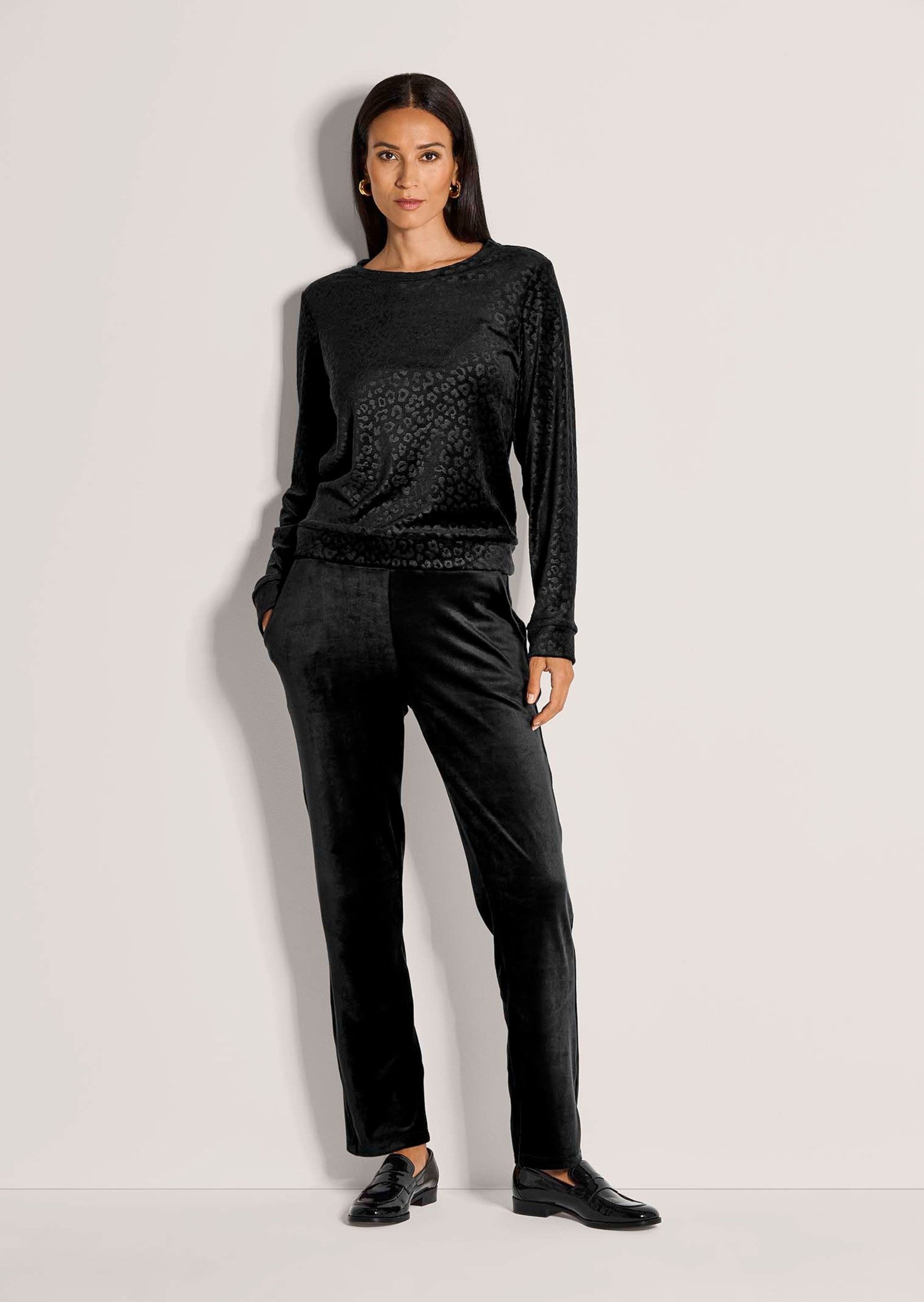 MADELEINE Langarmshirt Langarm Animal-Print Pullover Rundhalsshirt mit elas günstig online kaufen