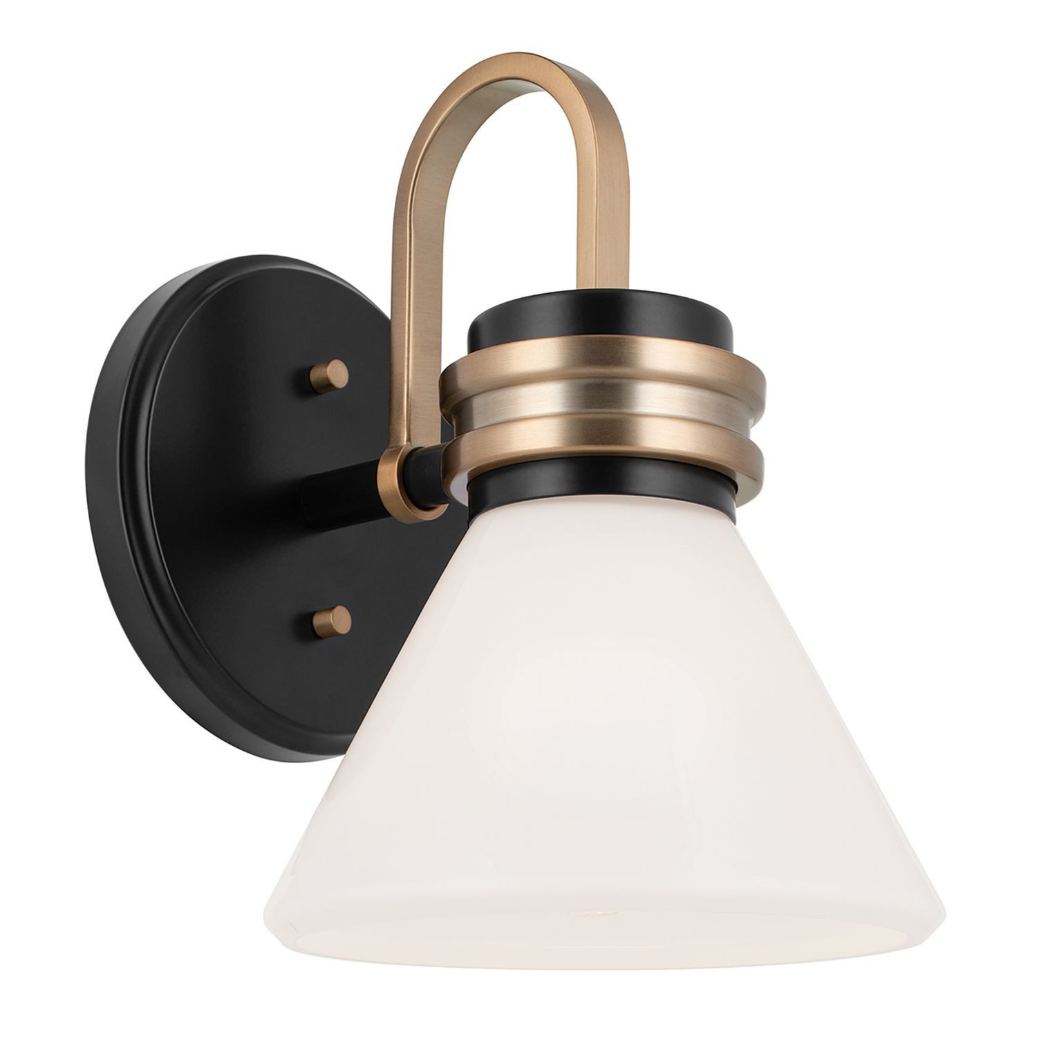 Licht-Erlebnisse Wandleuchte HELGA, Warmweiß, Glas Metall H: 24 cm IP44 in Schwarz Weiß Bronze G9 LED