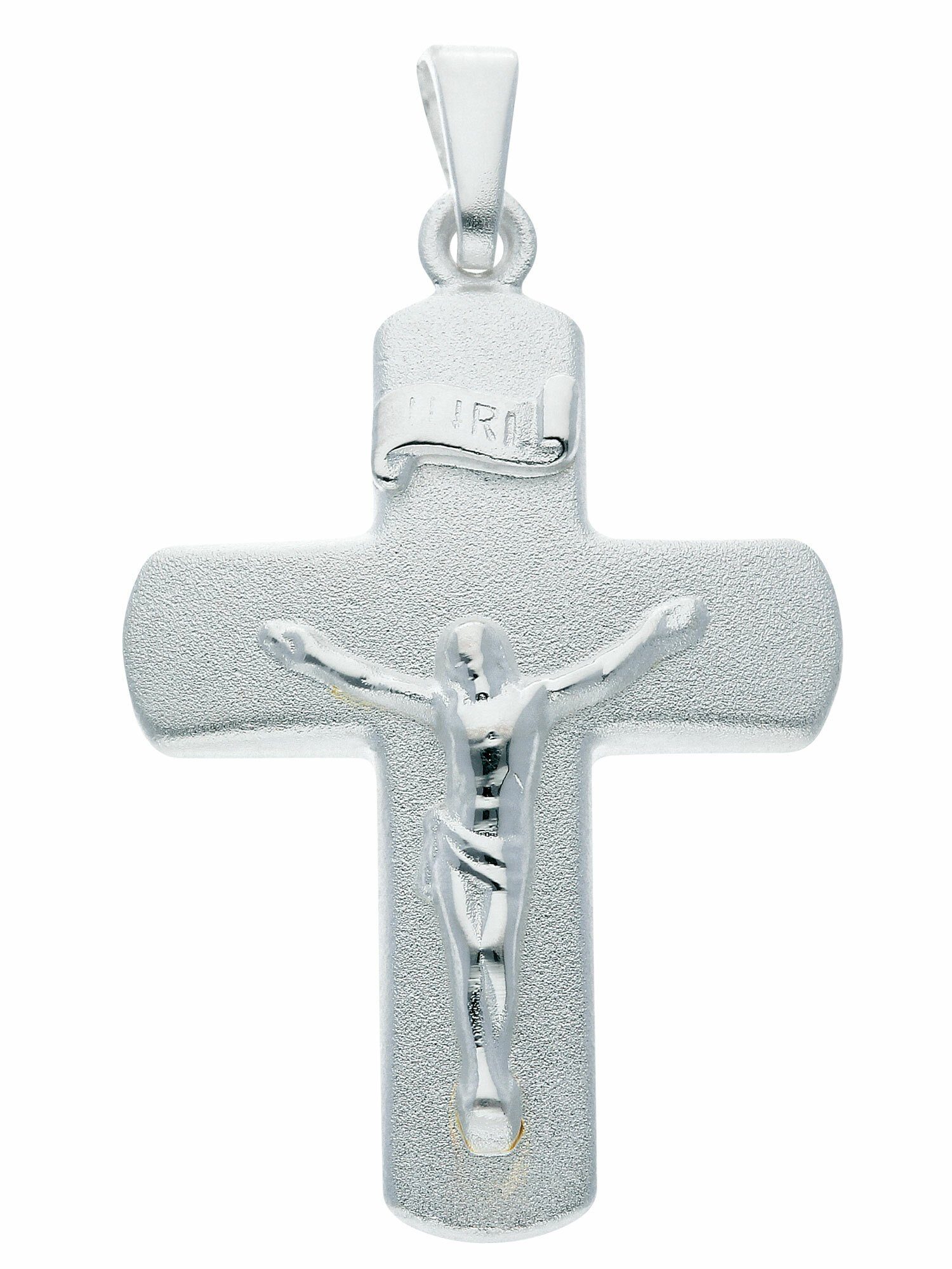 Adelia´s Kettenanhänger 925 Silber Kreuz Anhänger Korpus, Silberschmuck für  Damen & Herren, Maße - Breite 19 mm - Höhe 24,5 mm