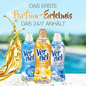 Vernel Aromatherapie Sinnliche Frangipani 8 x 37 WL (296 WL) Weichspüler (Spar-Pack, [8-St. mit ätherischen Ölen)