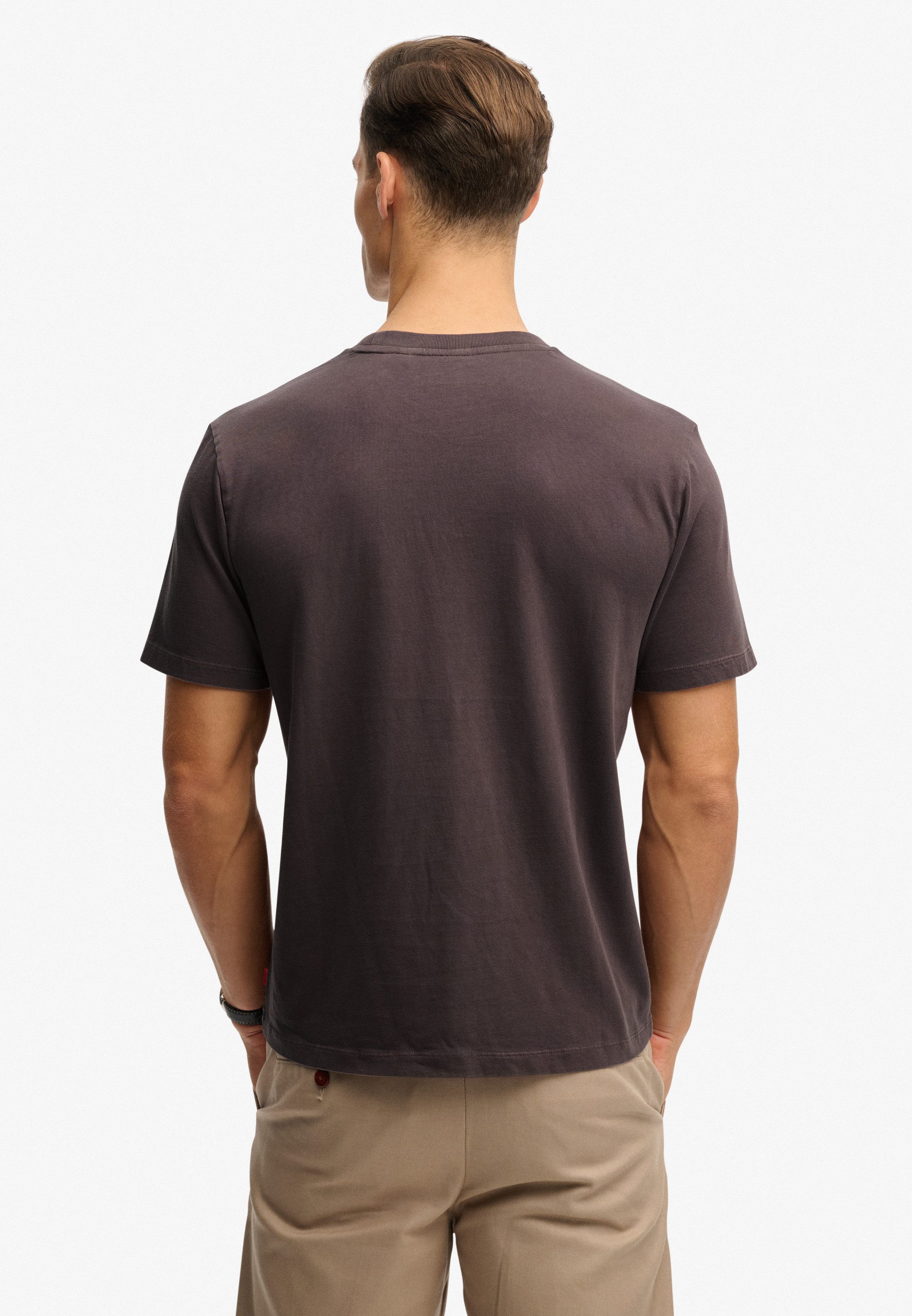 Superdry Rundhalsshirt MICRO LOGO TSHIRT mit Micro-Marken-Logo