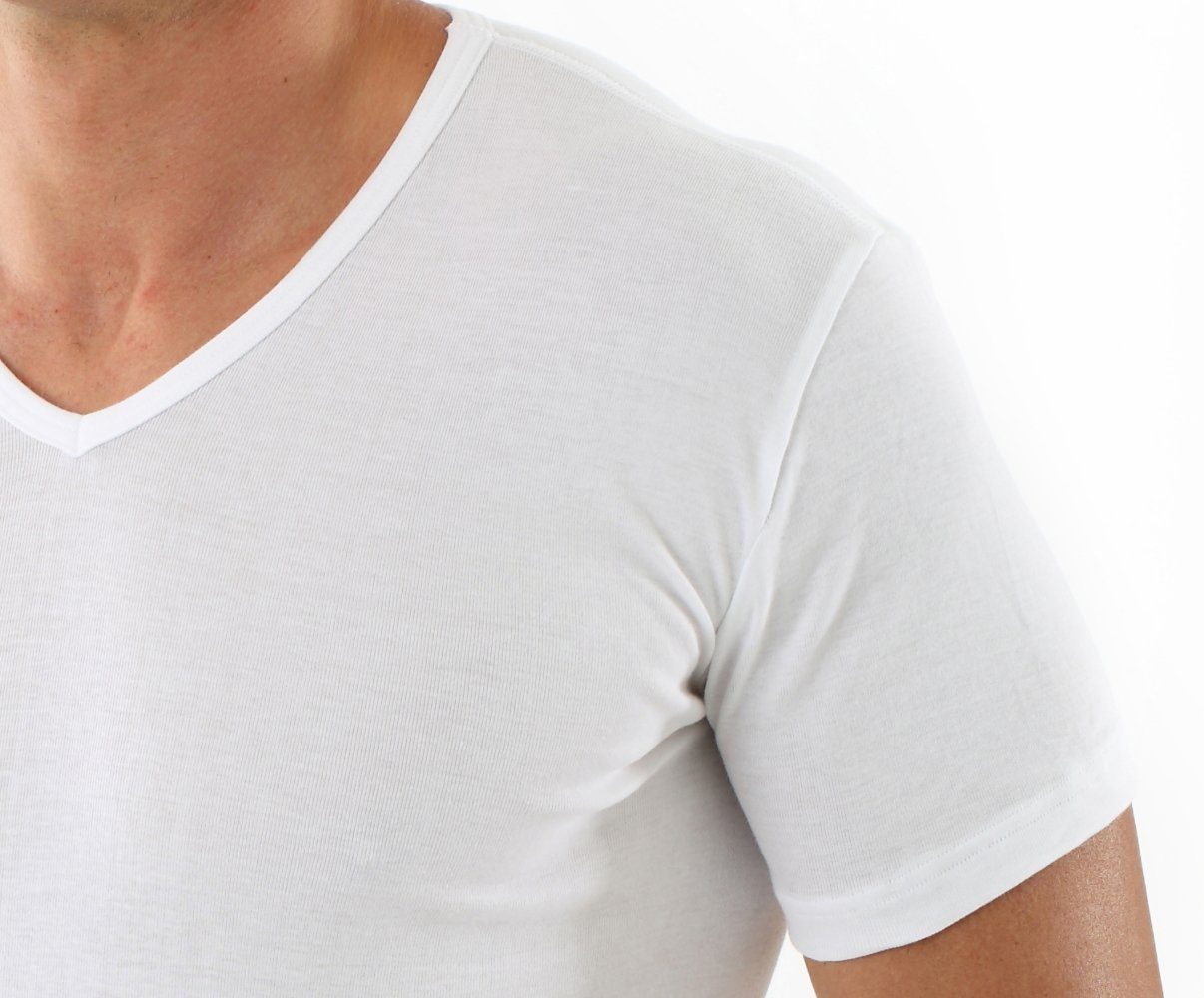 Albert Kreuz Unterhemd Bio V-Neck atmungsaktiv Kurzarm (kein Set, kein Set)