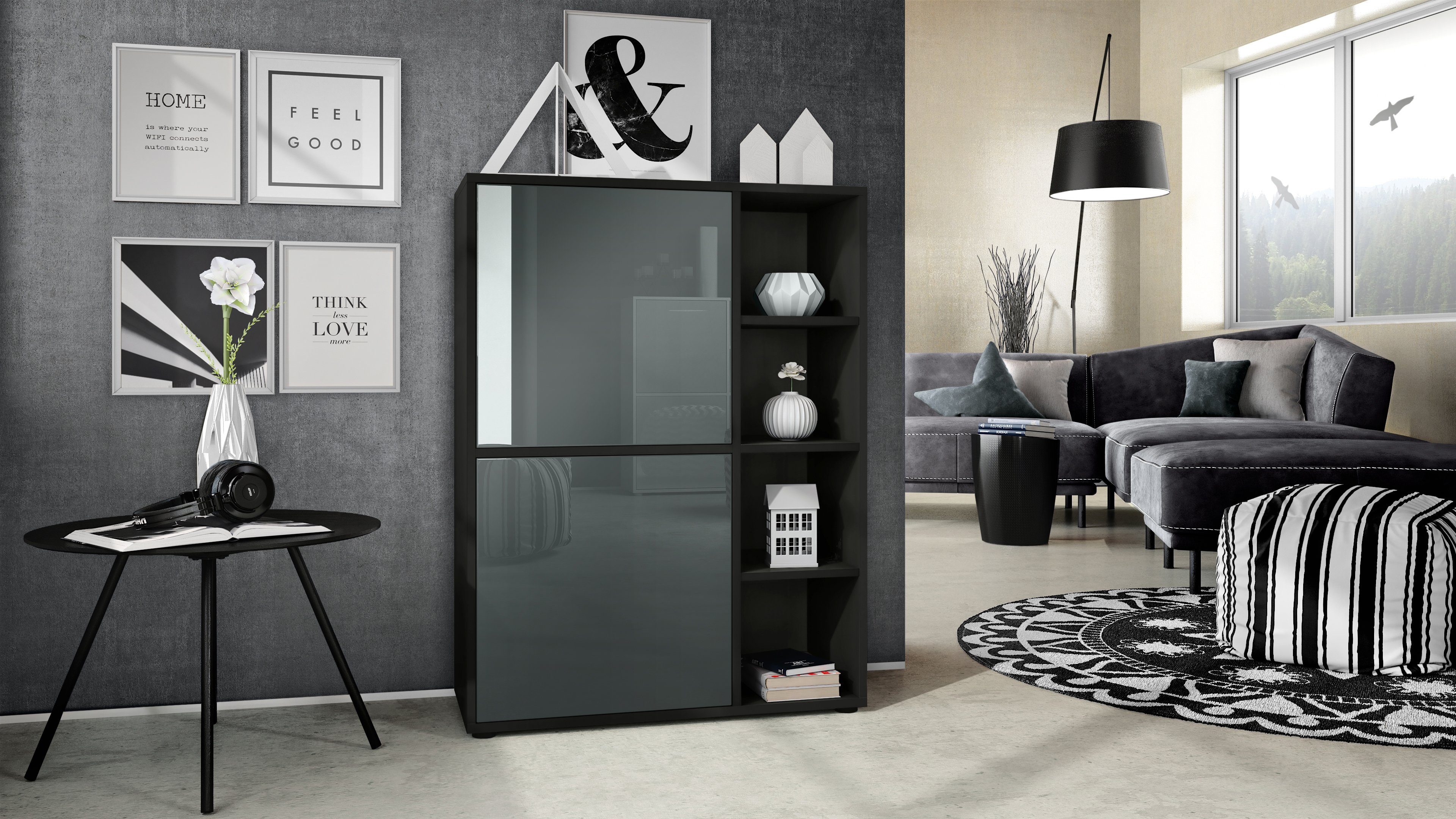 Vladon Highboard Cuba (Anrichte, mit 2 günstig online kaufen