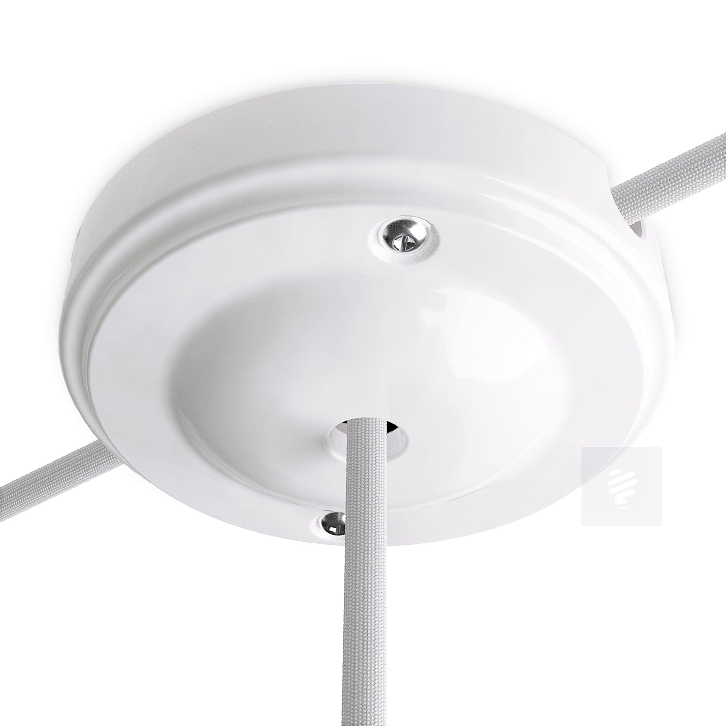 Lightstock Lampen-Verteiler Baldachin 10 cm Weiß Modern, New Ø Porzellan Lampen