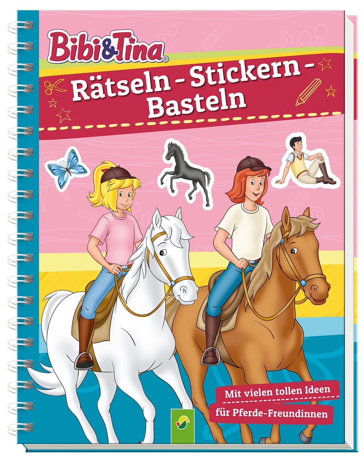 Bibi & Tina - Rätseln, Stickern, Basteln / Schwager & Steinlein Verlag, Mit vielen tollen Ideen für Pferde-Freundinnen ab 5 Jahren