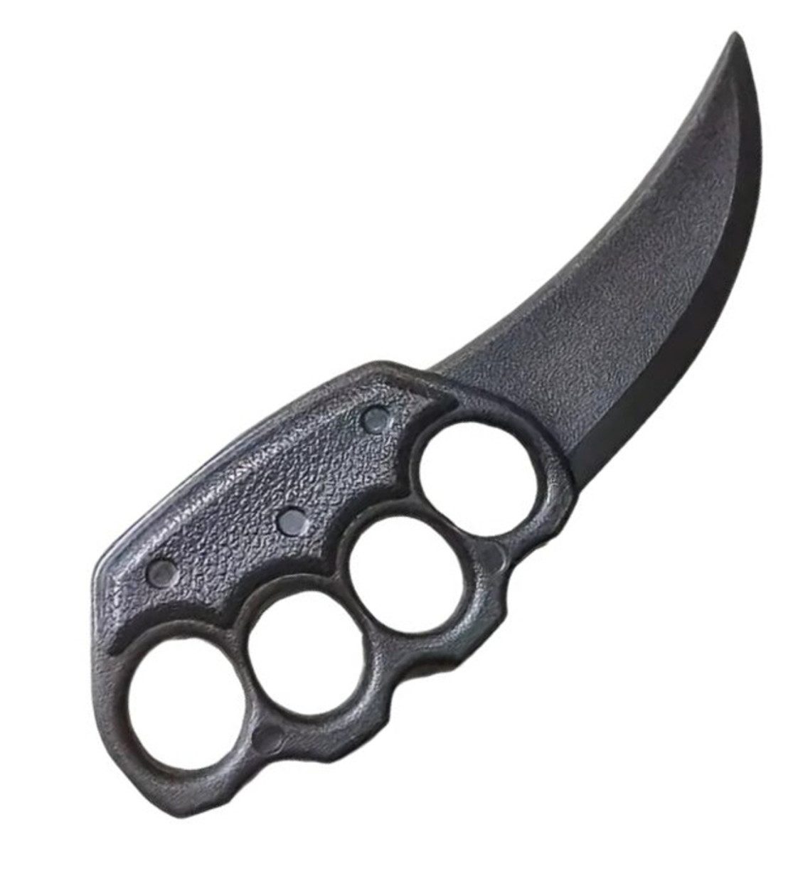 BAY-Sports Trainingshilfe Kunststoff Messer mit 4 Fingergriff SV Übungsmesser 21 cm Gummimesser, Hochwertiges Polypropylen Gummi Длина: Ca. 21 cm mit 4-Fingergriff