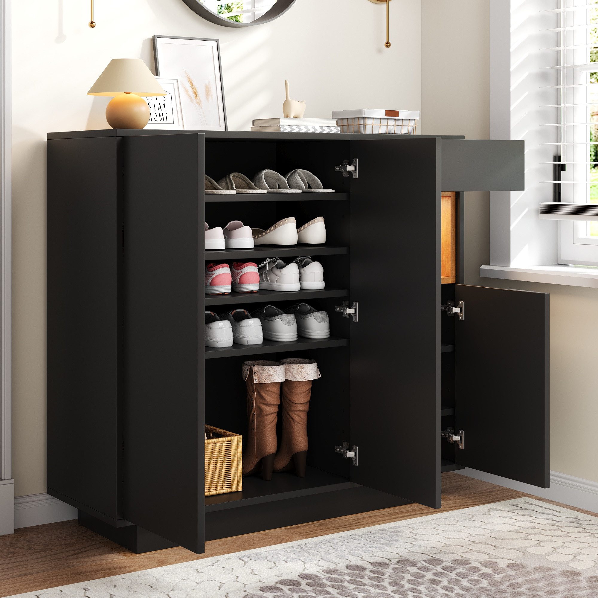 MODFU Schuhschrank Schuhschrank (Schuhkommode, Schuhkipper, 1-St., 1 Schubl günstig online kaufen