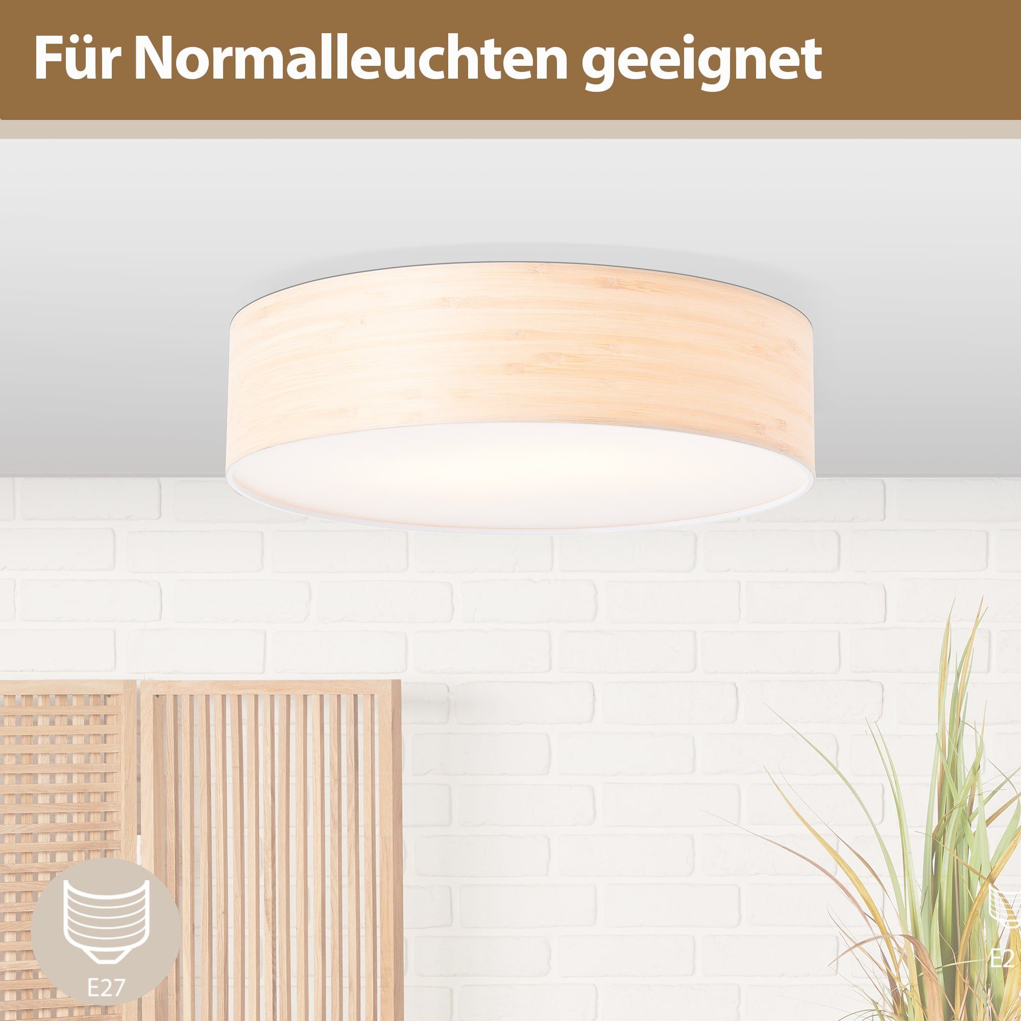 Deckenleuchten ohne Leuchte Leuchtmittel, dimmbar Romm, LED-geeignet, Lampe Brilliant