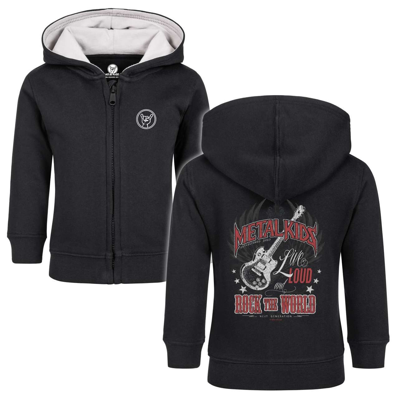 Kapuzensweatjacke mit Live Loud Aufdruck für Babys (0–24 M)
