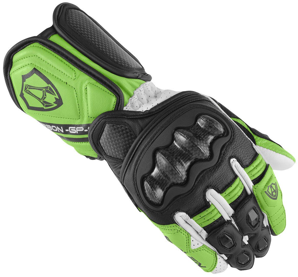 Ness Black/White/Green Motorradhandschuhe Arlen RG-X Motorradhandschuhe