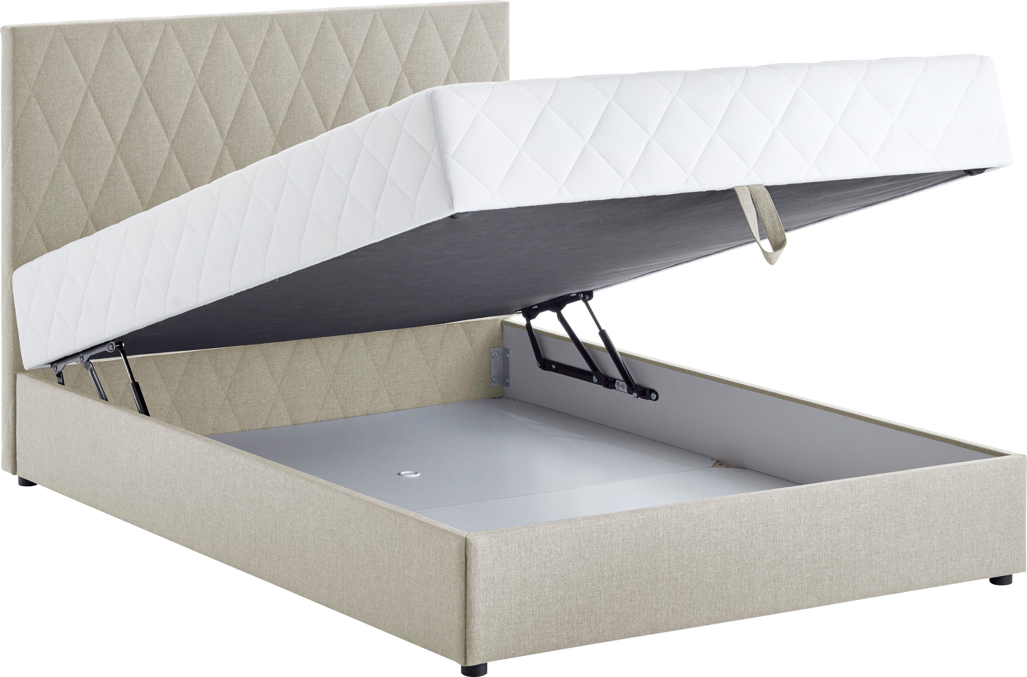 ATLANTIC home collection Boxbett "Benita", inkl. Bettkasten, erhältlich in verschiedenen Größen, inkl. Taschen-Federkernmatratze