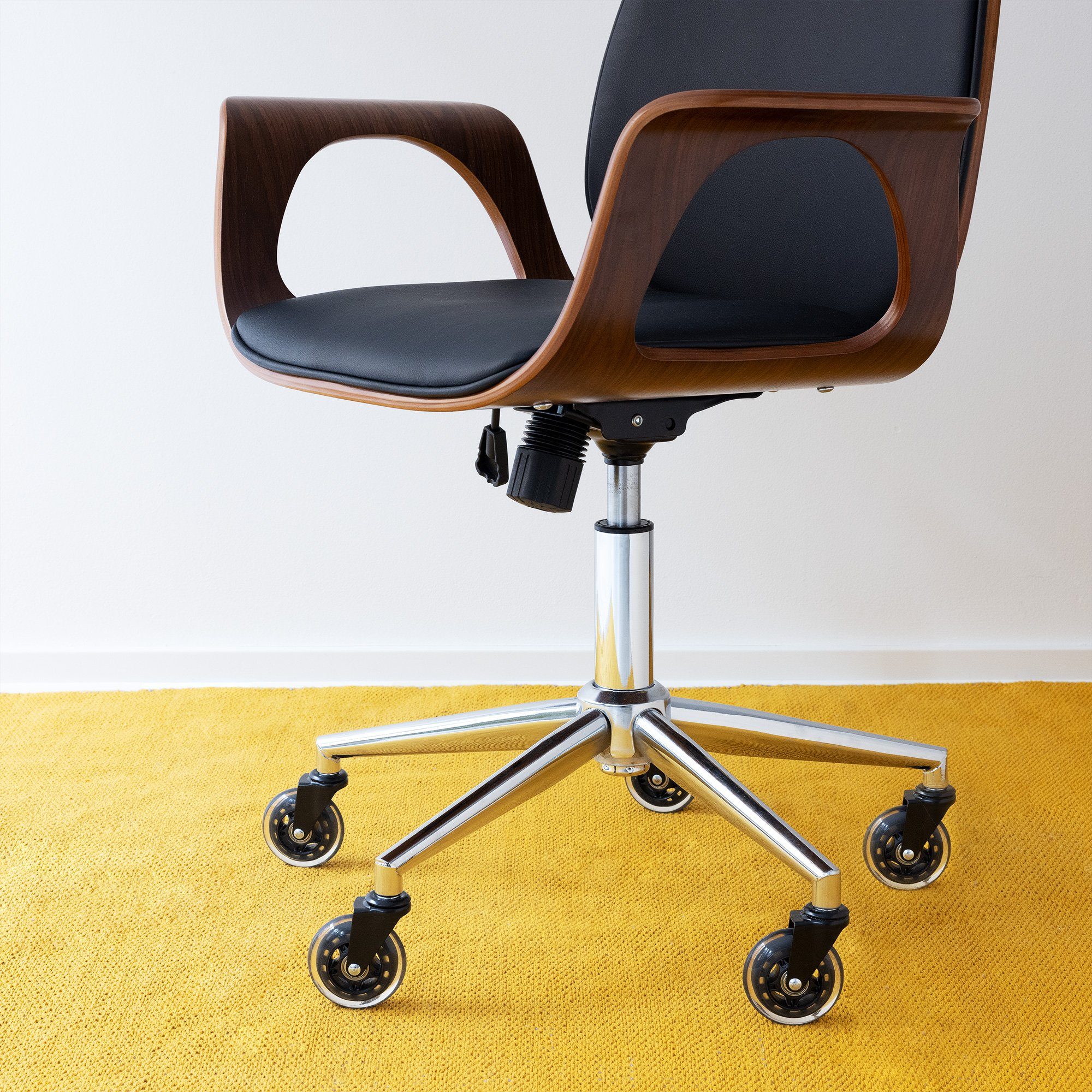 Schreibtischstuhl, Stuhlrolle für Set Rollen - Bürostuhl Hartbodenrollen 5er kwmobile (5-St)