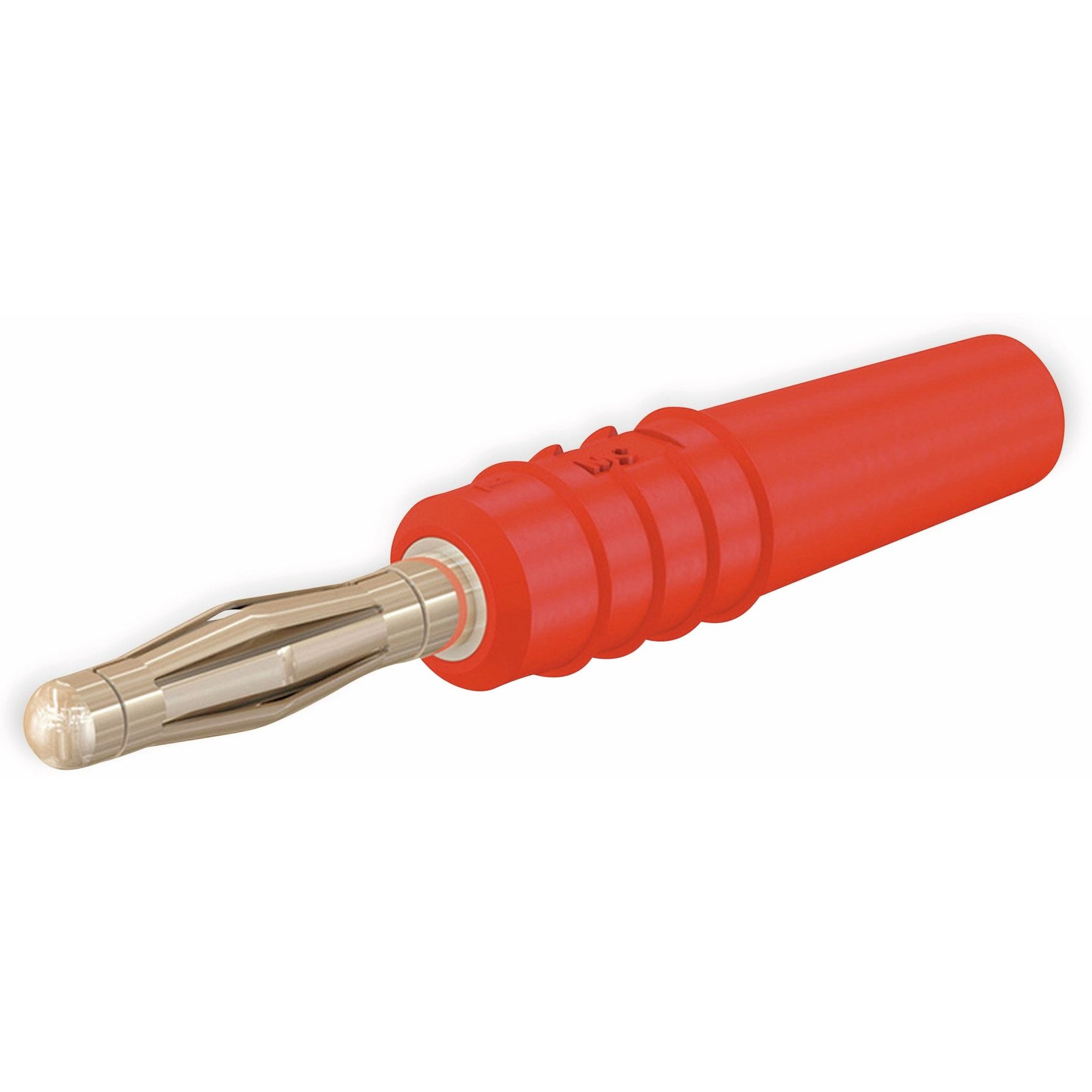 Stäubli Rundstecker STÄUBLI SLS205-L Lamellenstecker, 2 mm, vergoldet, rot