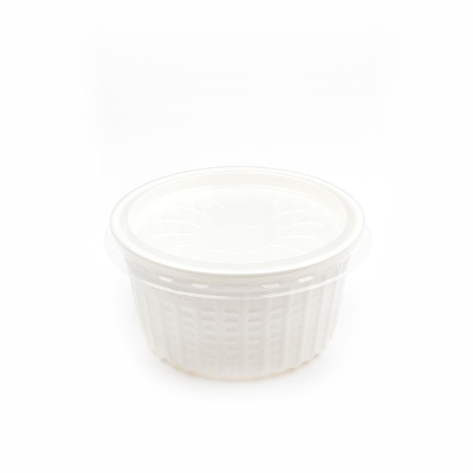 Einwegbecher 100 Stück Thermo Suppenbecher mit Deckel, 350 ml, weiß, rund, Suppenschalen Soup To Go-Container Take Away Suppenbehälter