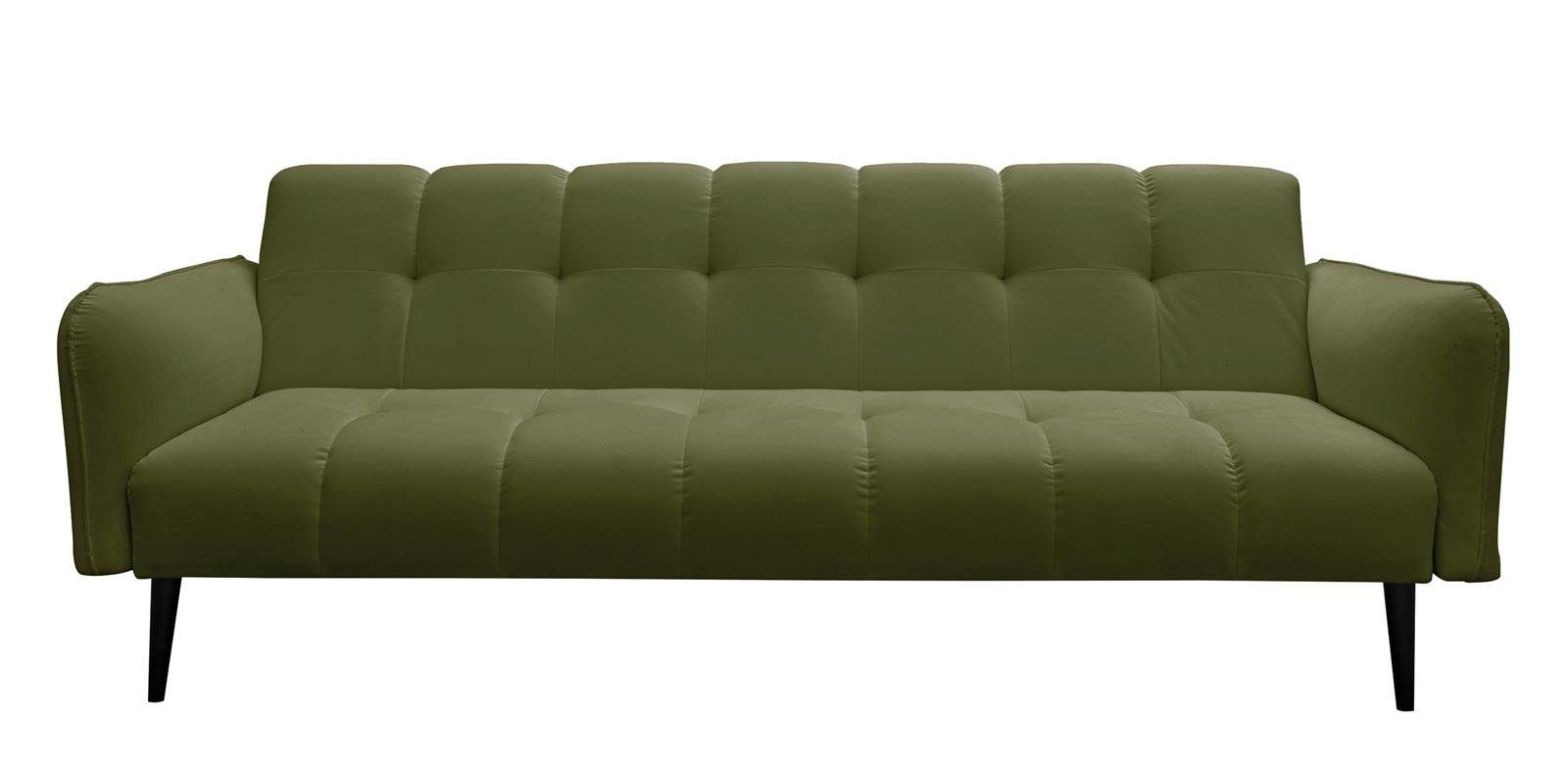 Beautysofa Schlafsofa BASTIAN, Klassische Olive mit mit Sofa, Schlaffunktion 10) wasserdichtem Rückenlehne, Veloursstoff, (salvador automatische aus Couch 3-stufige