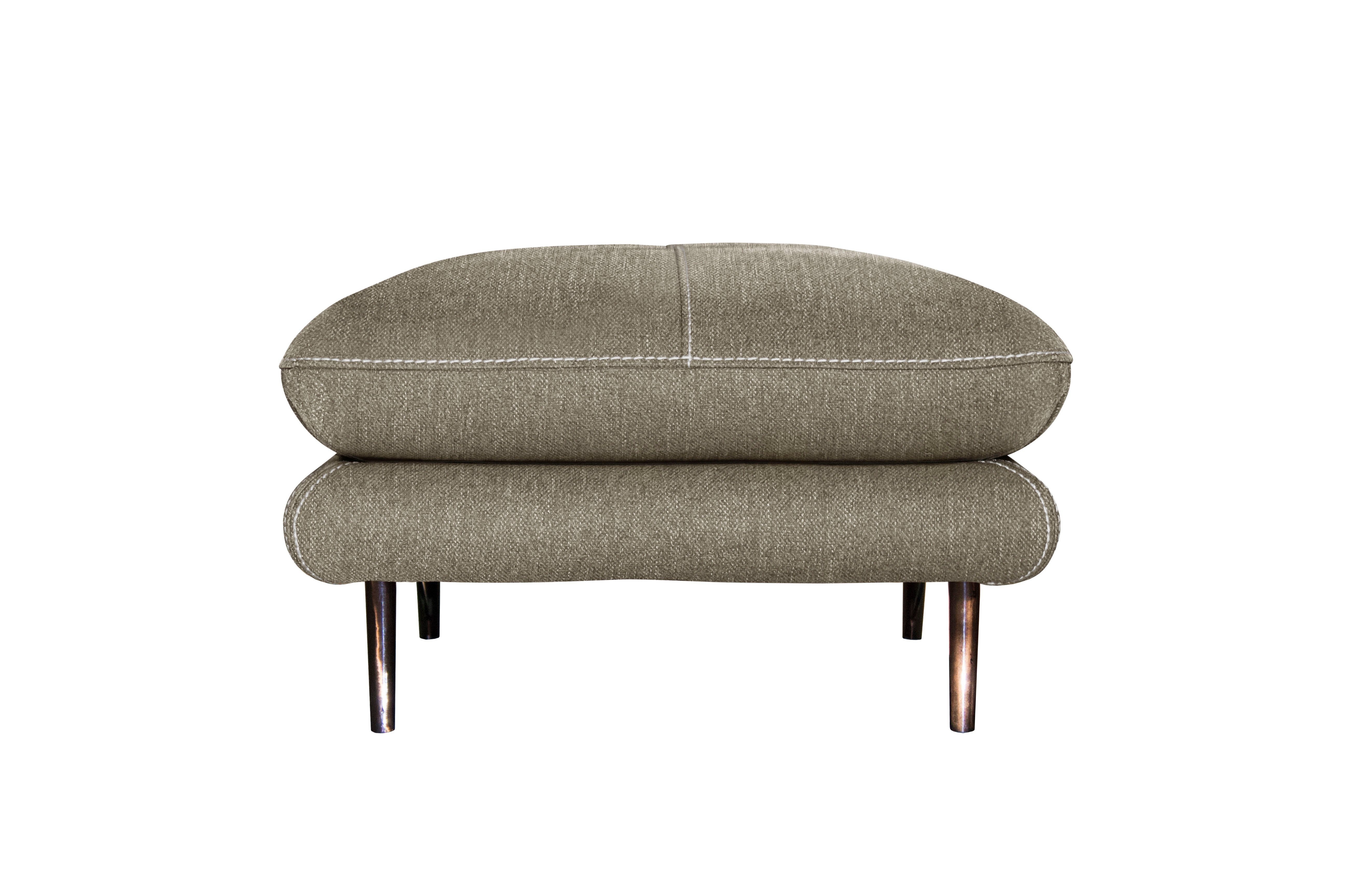 CALIA ITALIA Hocker Cezanne bequem und elegant, B/T 90/70cm, hochwertiger Designfuß