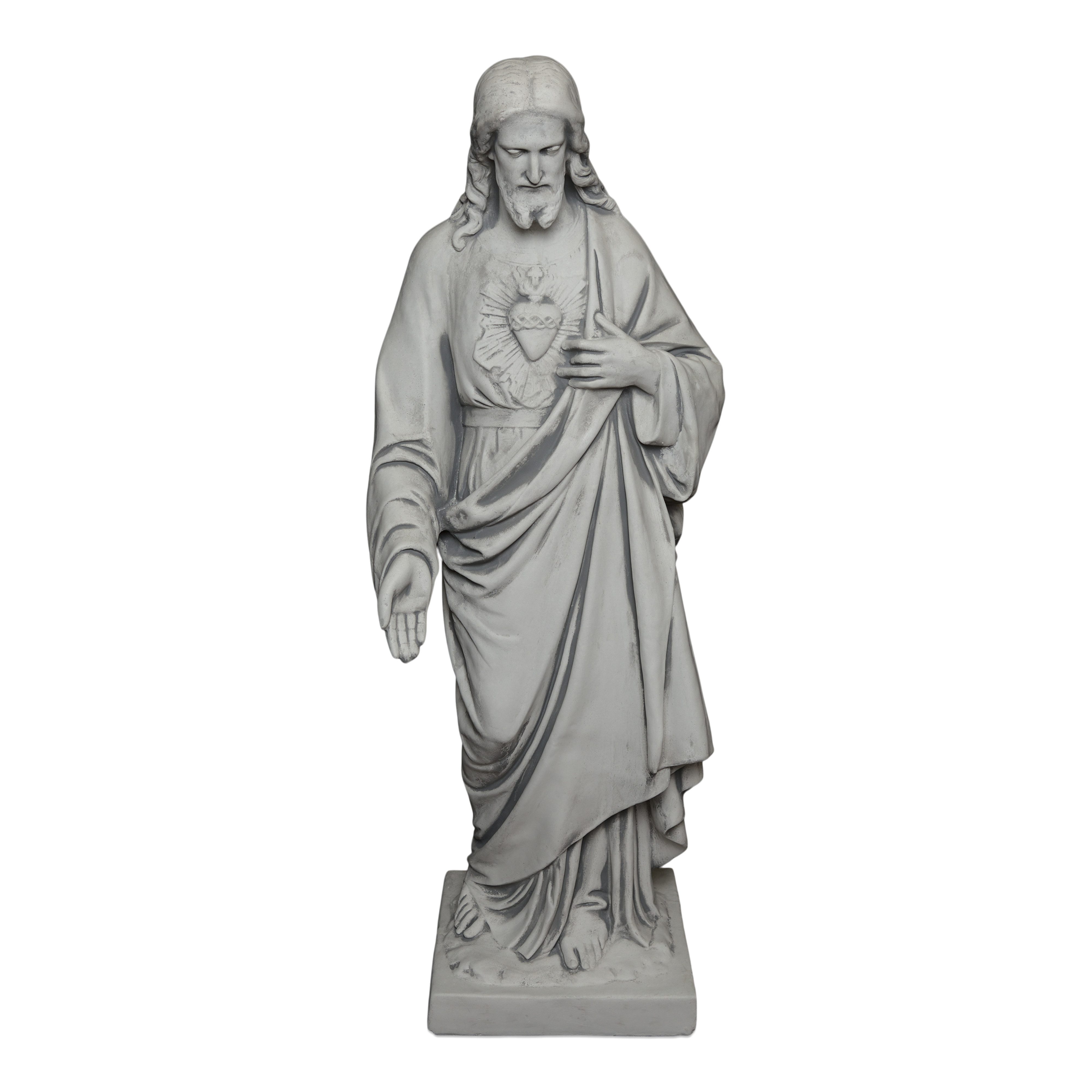 gartendekoparadies.de Gartenfigur Statue Jesus Christus, Steinfigur, H. 117 cm, 115 kg, Frostsicher