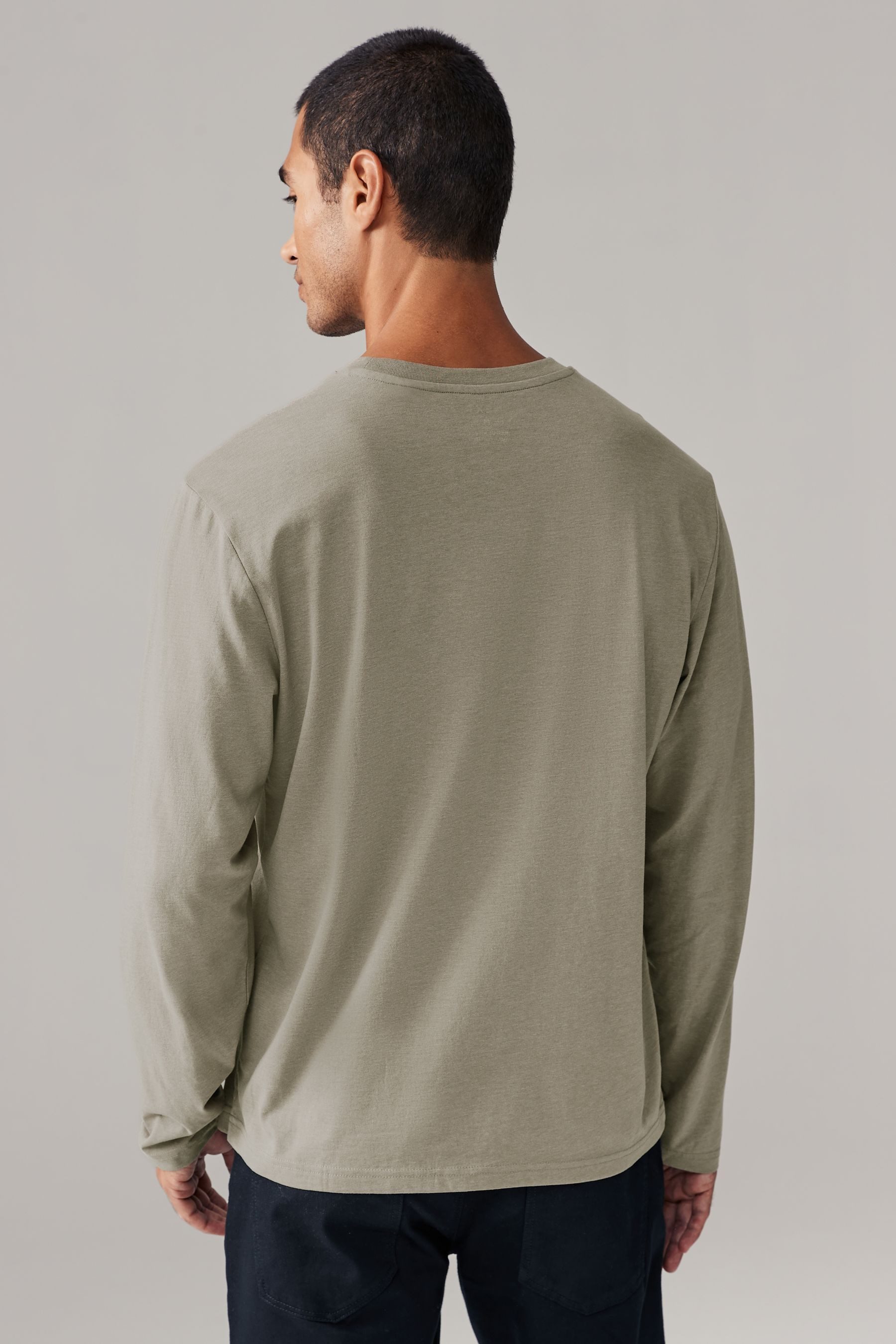Next Langarmshirt Rundhalsshirt – Regular Fit günstig online kaufen