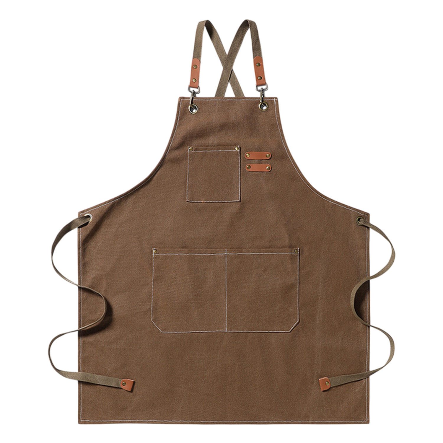 Refttenw Kochschürze Kochschürze Schürze,Grillschürze werkenschürze,mit 2 Taschen